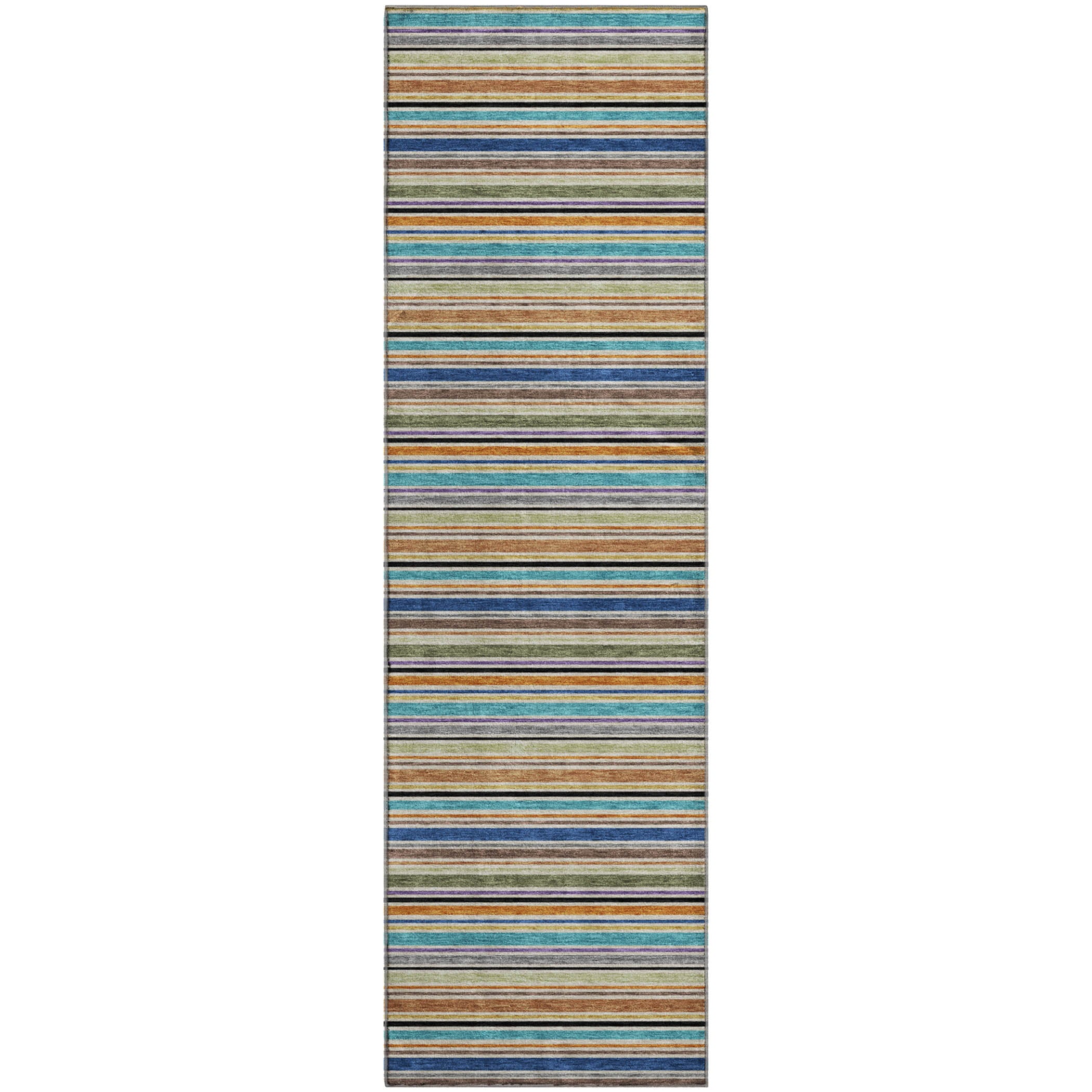 Luxury Washable Indoor/Outdoor Transitional SE2 Jewel Multi Rug 2'3" x 7'6" #shape_Runner