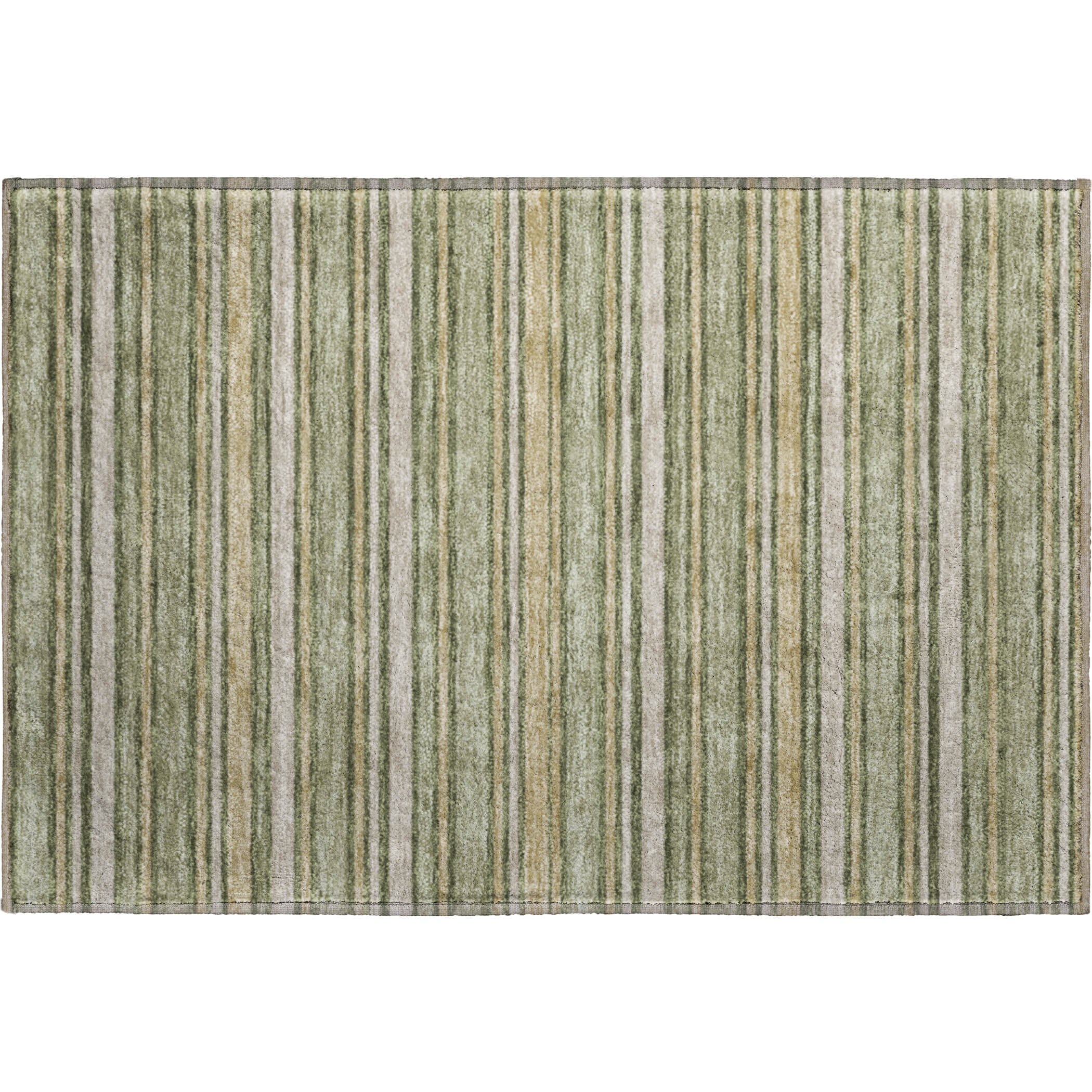 Luxury Washable Indoor/Outdoor Transitional SE2 Olive Green Rug 1'8" x 2'6" #shape_Rectangle