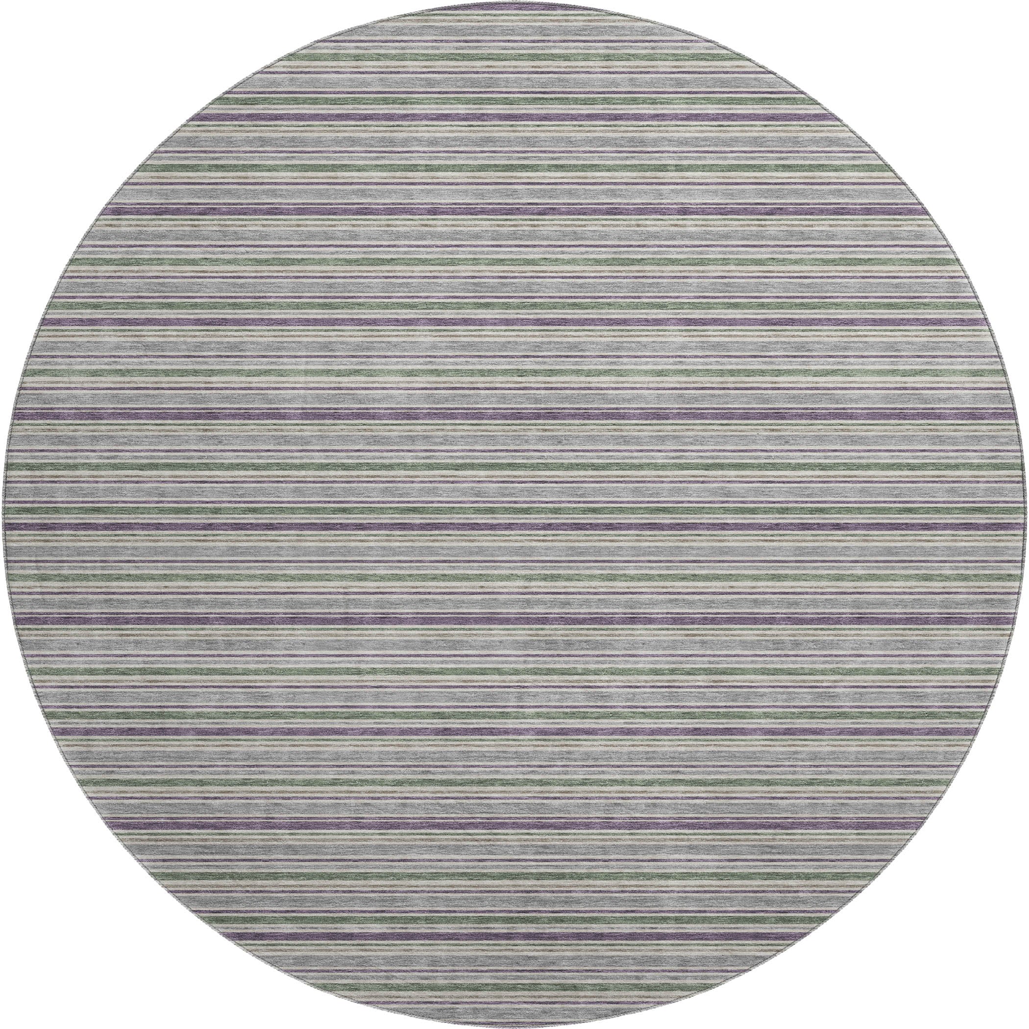 Luxury Washable Indoor/Outdoor Transitional SE2 Pewter Gray Rug 8' x 8' #shape_Round