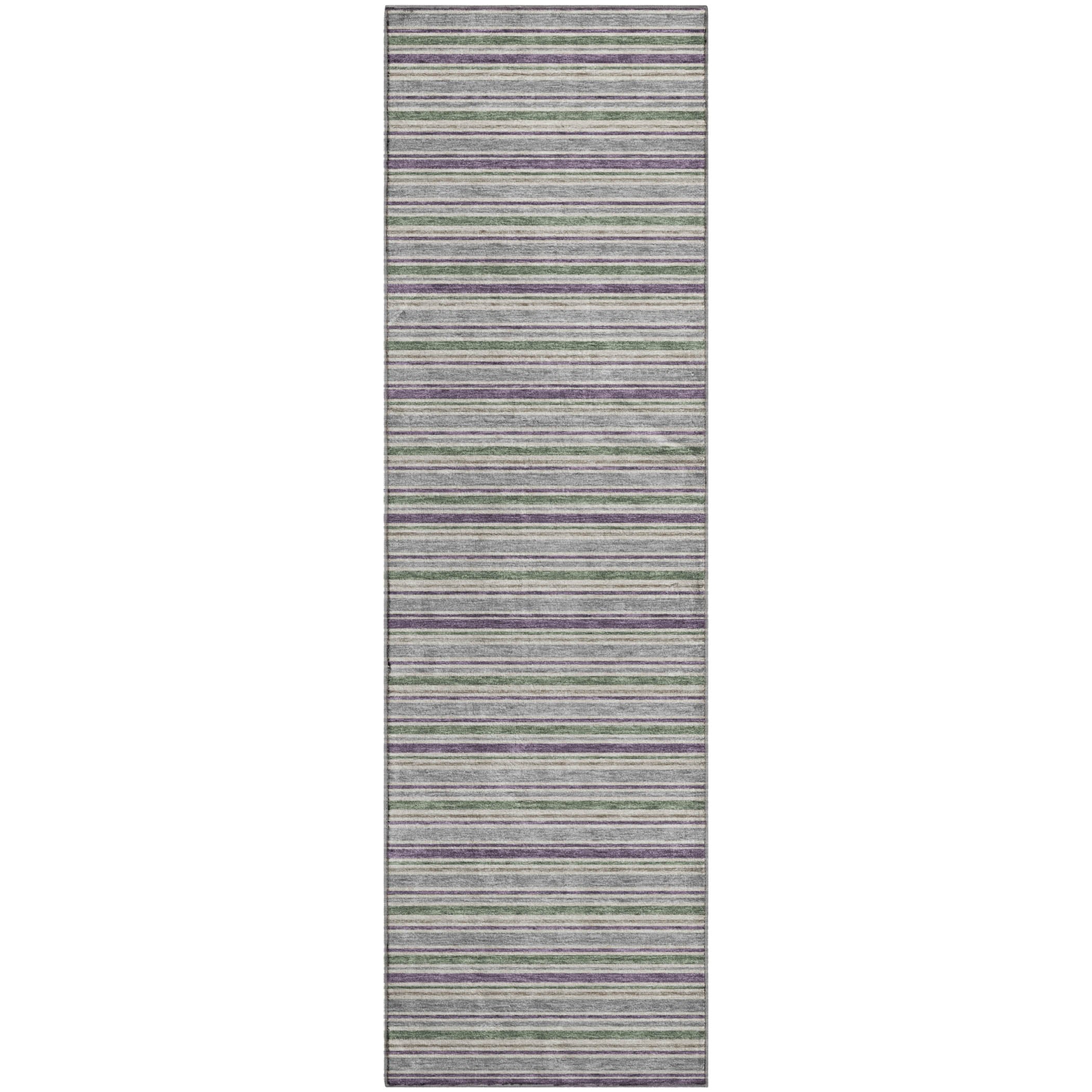 Luxury Washable Indoor/Outdoor Transitional SE2 Pewter Gray Rug 2'3" x 7'6" #shape_Runner