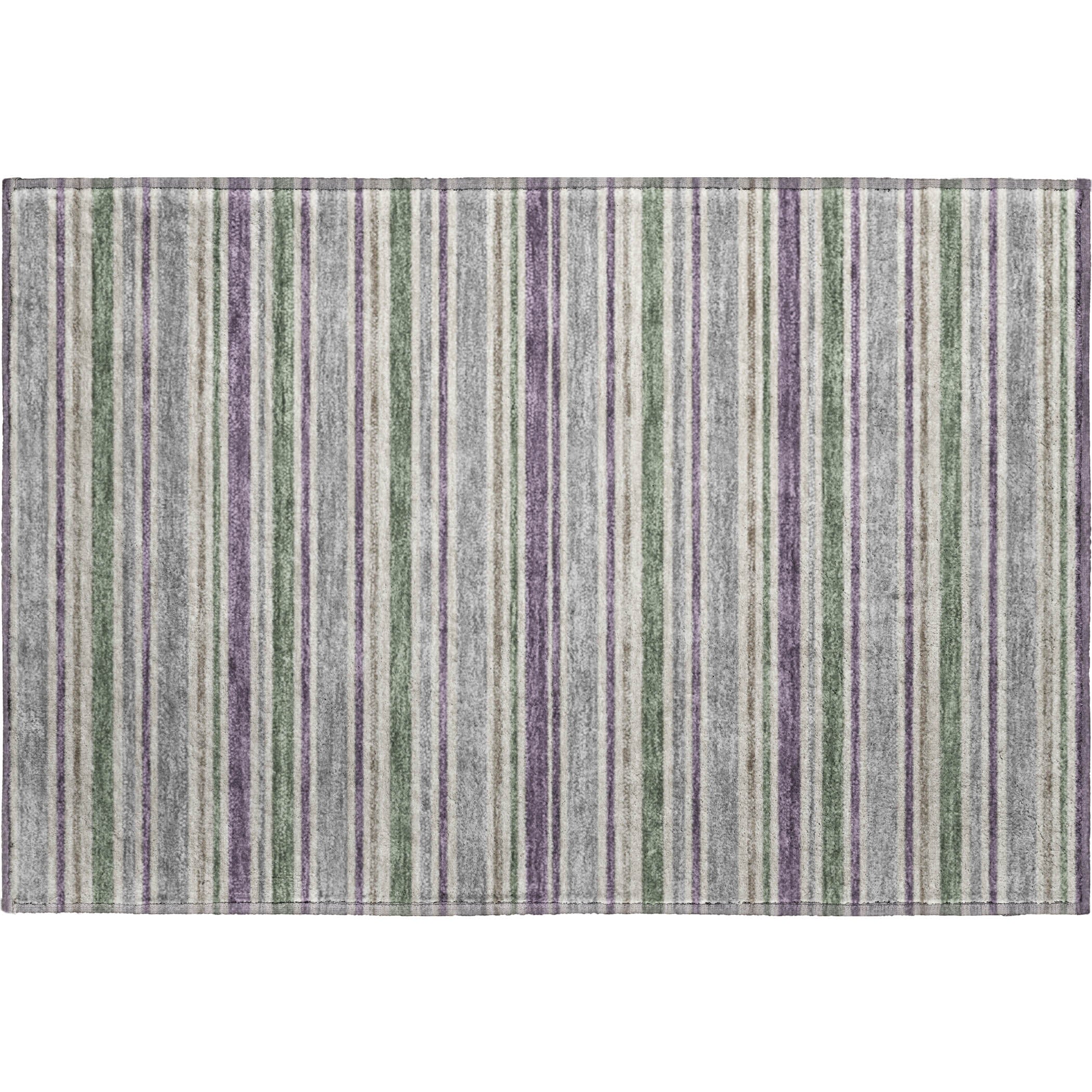Luxury Washable Indoor/Outdoor Transitional SE2 Pewter Gray Rug 1'8" x 2'6" #shape_Rectangle