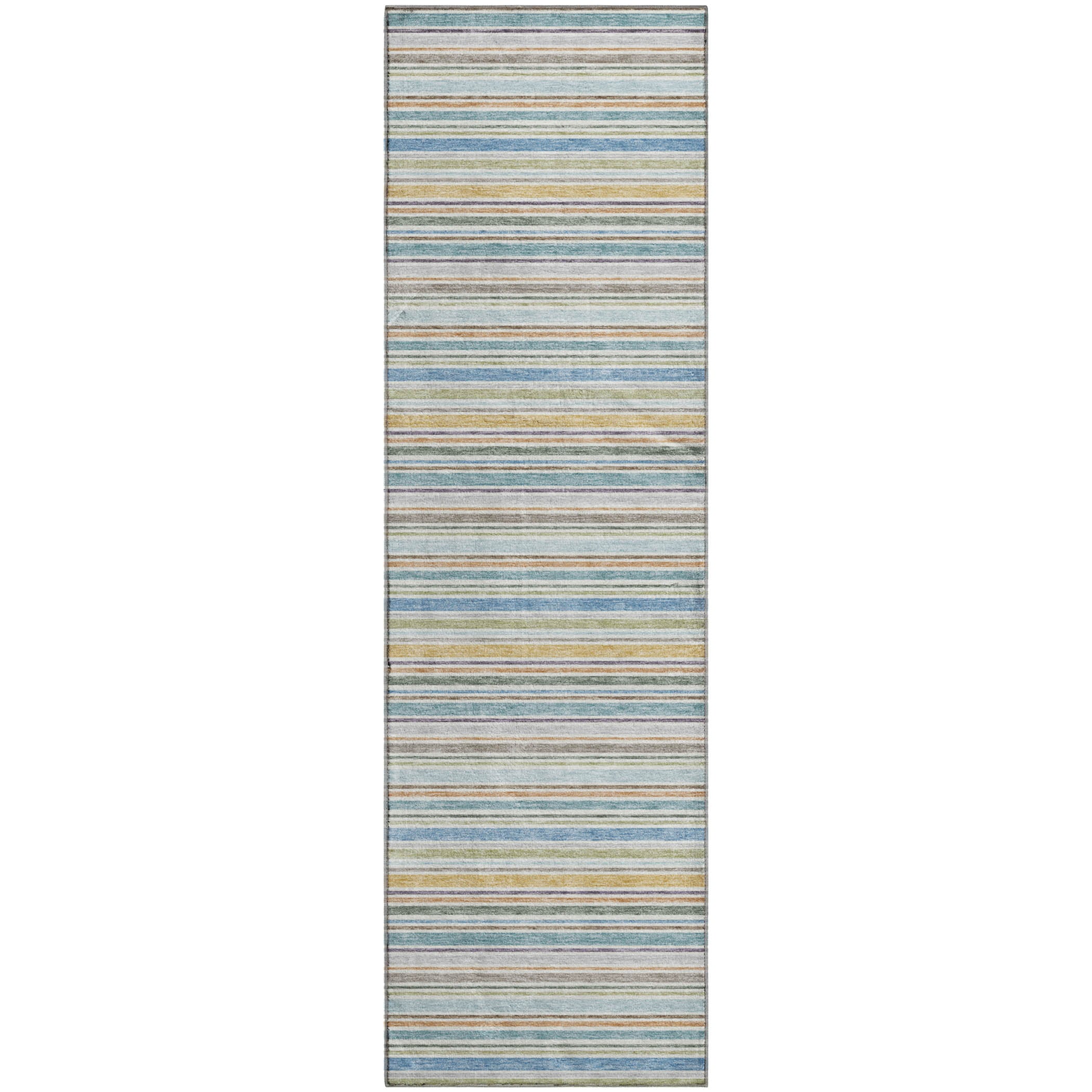 Luxury Washable Indoor/Outdoor Transitional SE2 Seaside Multi Rug 2'3" x 7'6" #shape_Runner