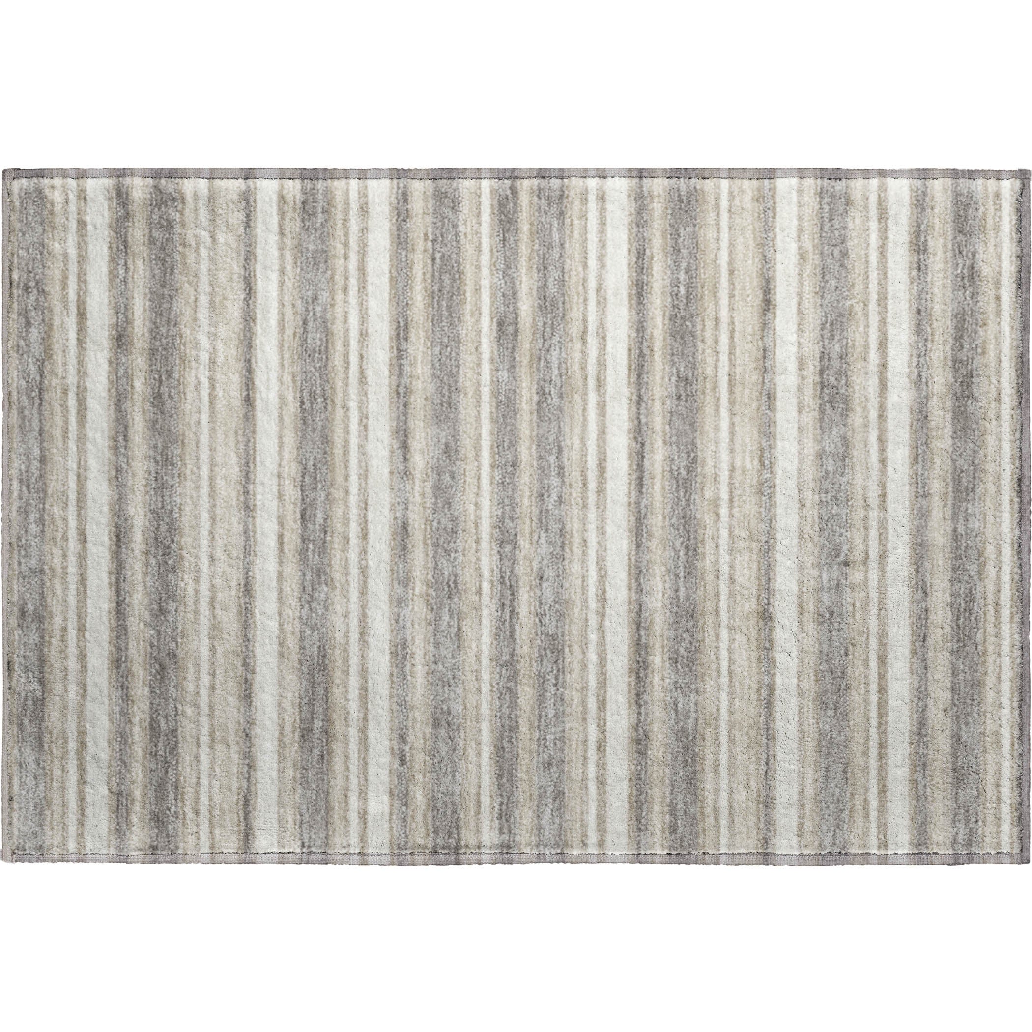 Luxury Washable Indoor/Outdoor Transitional SE2 Taupe Brown Rug 1'8" x 2'6" #shape_Rectangle