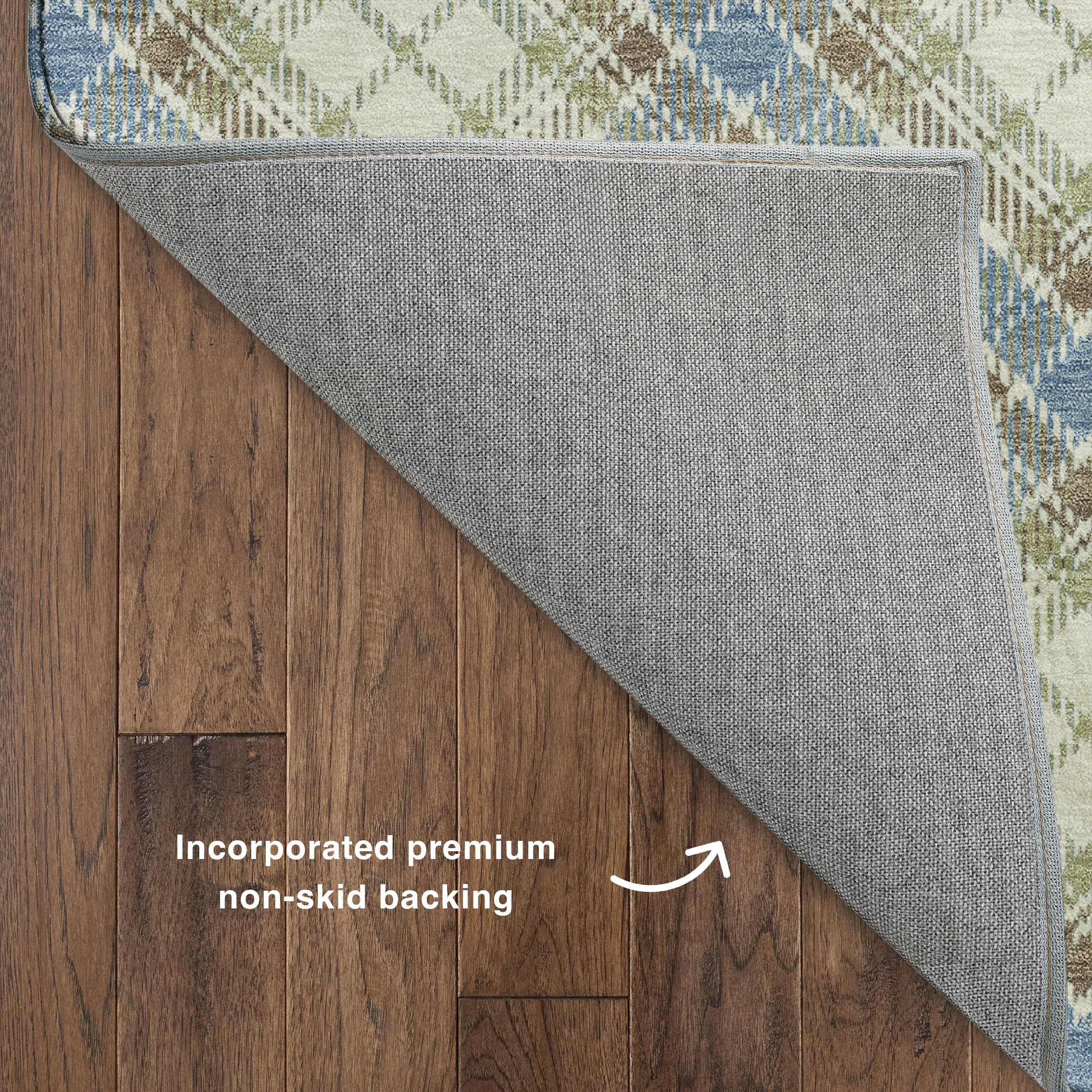 Luxury Washable Indoor/Outdoor Transitional SE3 Blue Rug 1'8" x 2'6" #shape_Rectangle