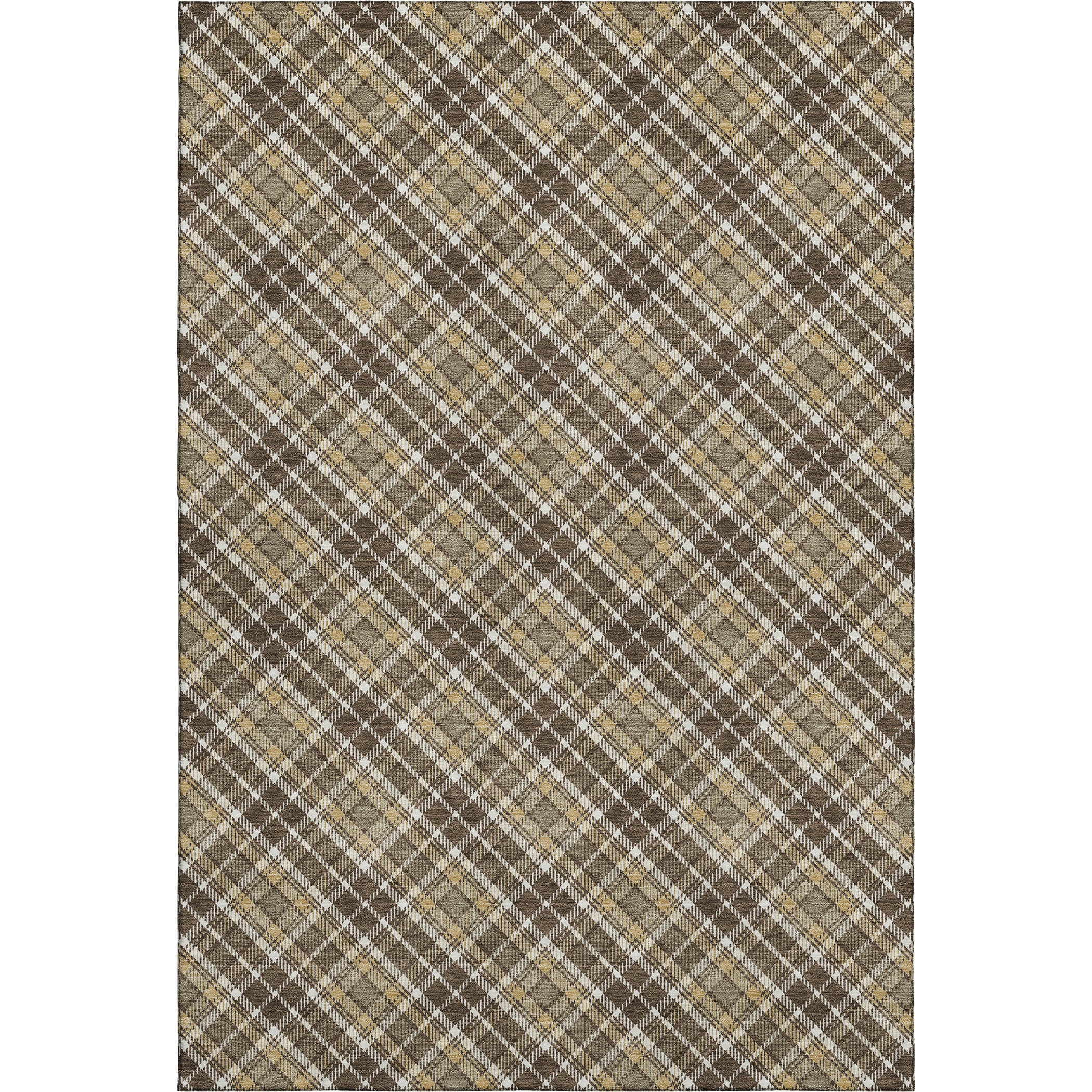 Luxury Washable Indoor/Outdoor Transitional SE3 Chocolate Brown Rug 2'6" x 3'10" #shape_Rectangle
