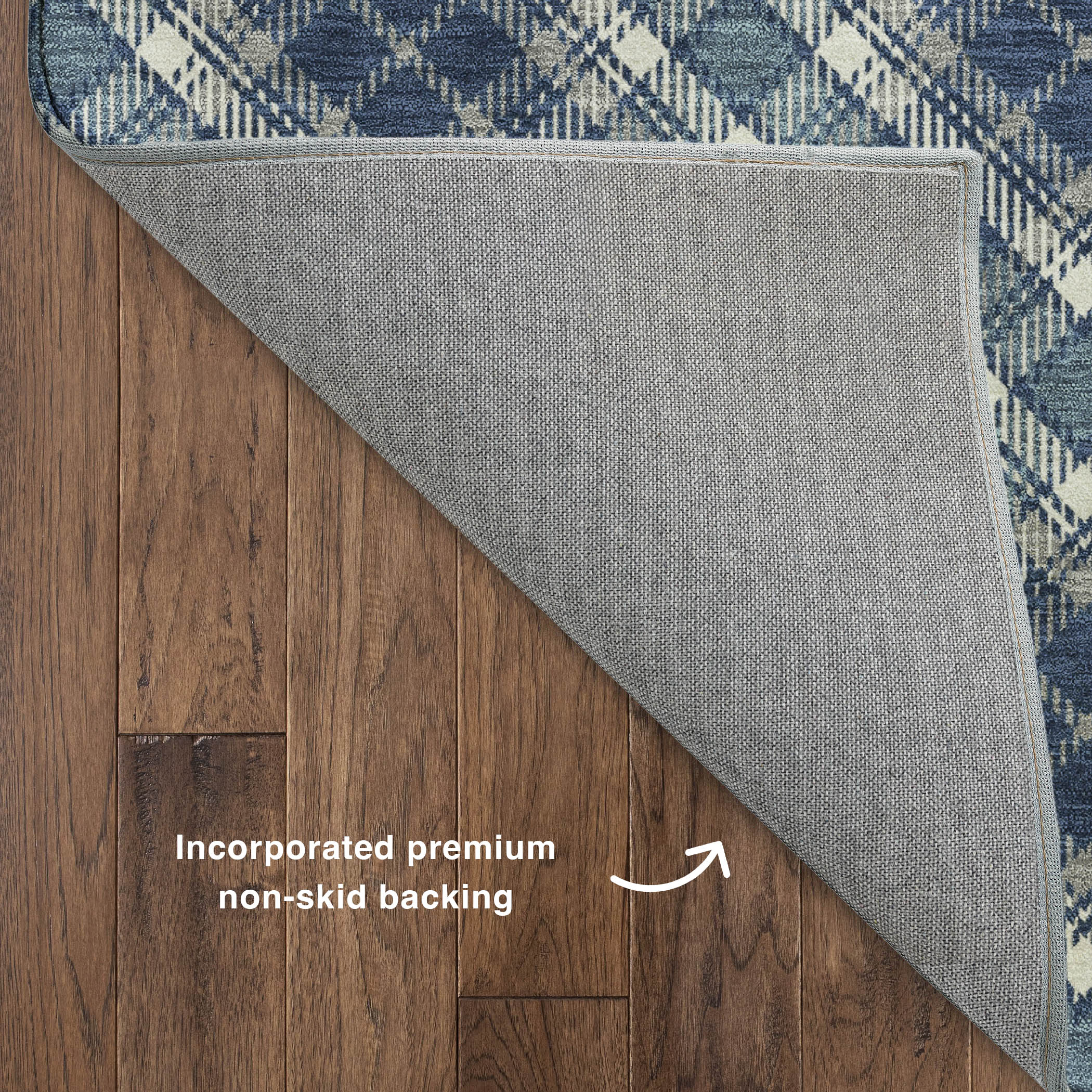 Luxury Washable Indoor/Outdoor Transitional SE3 Navy Blue Rug 1'8" x 2'6" #shape_Rectangle