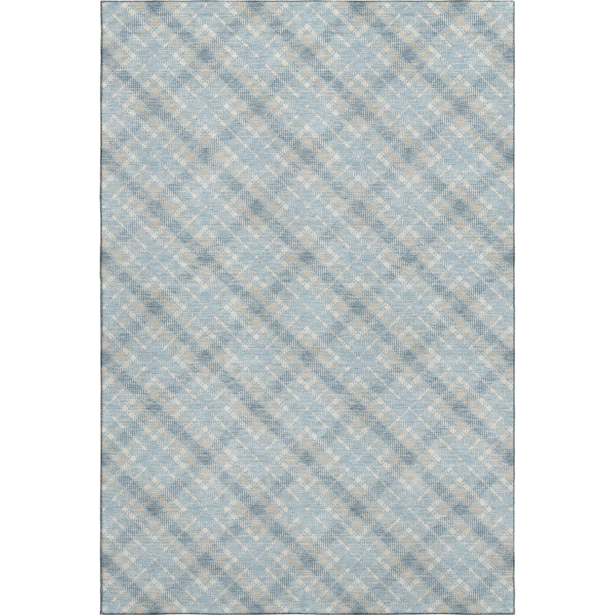 Luxury Washable Indoor/Outdoor Transitional SE3 Sky Blue Rug 2'6" x 3'10" #shape_Rectangle