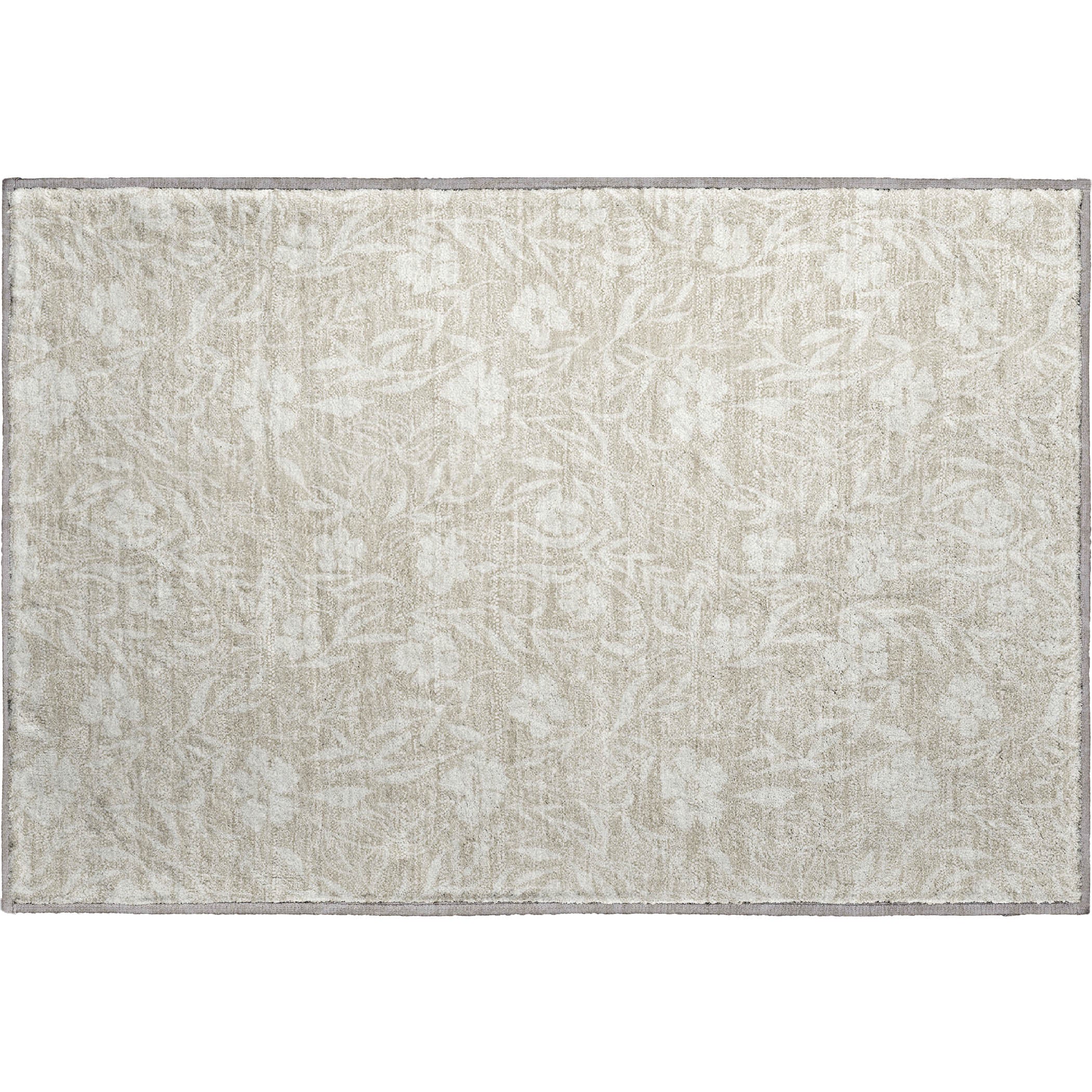 Luxury Washable Indoor/Outdoor Transitional SE4 Beige Brown Rug 1'8" x 2'6" #shape_Rectangle