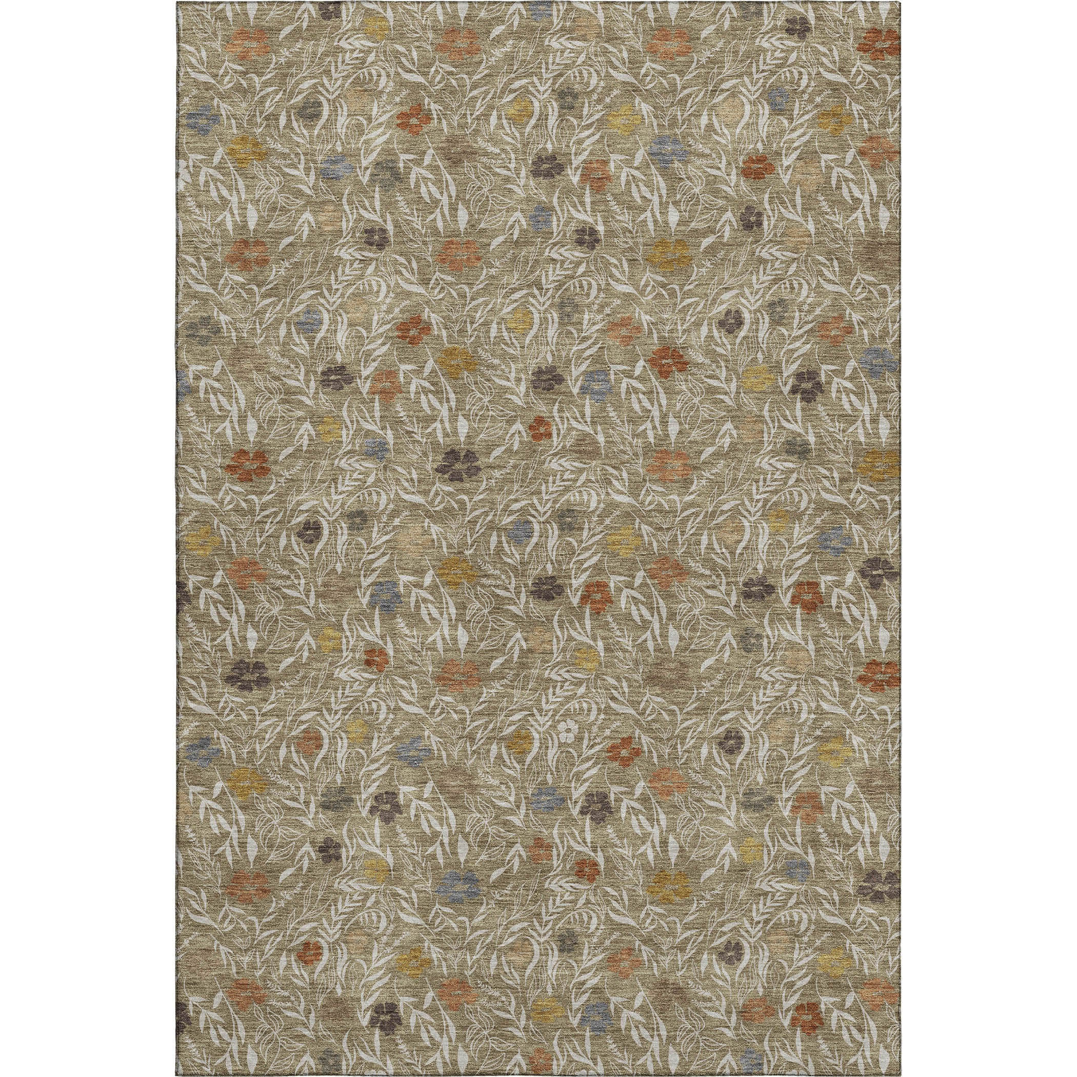 Luxury Washable Indoor/Outdoor Transitional SE4 Coffee Brown Rug 2'6" x 3'10" #shape_Rectangle