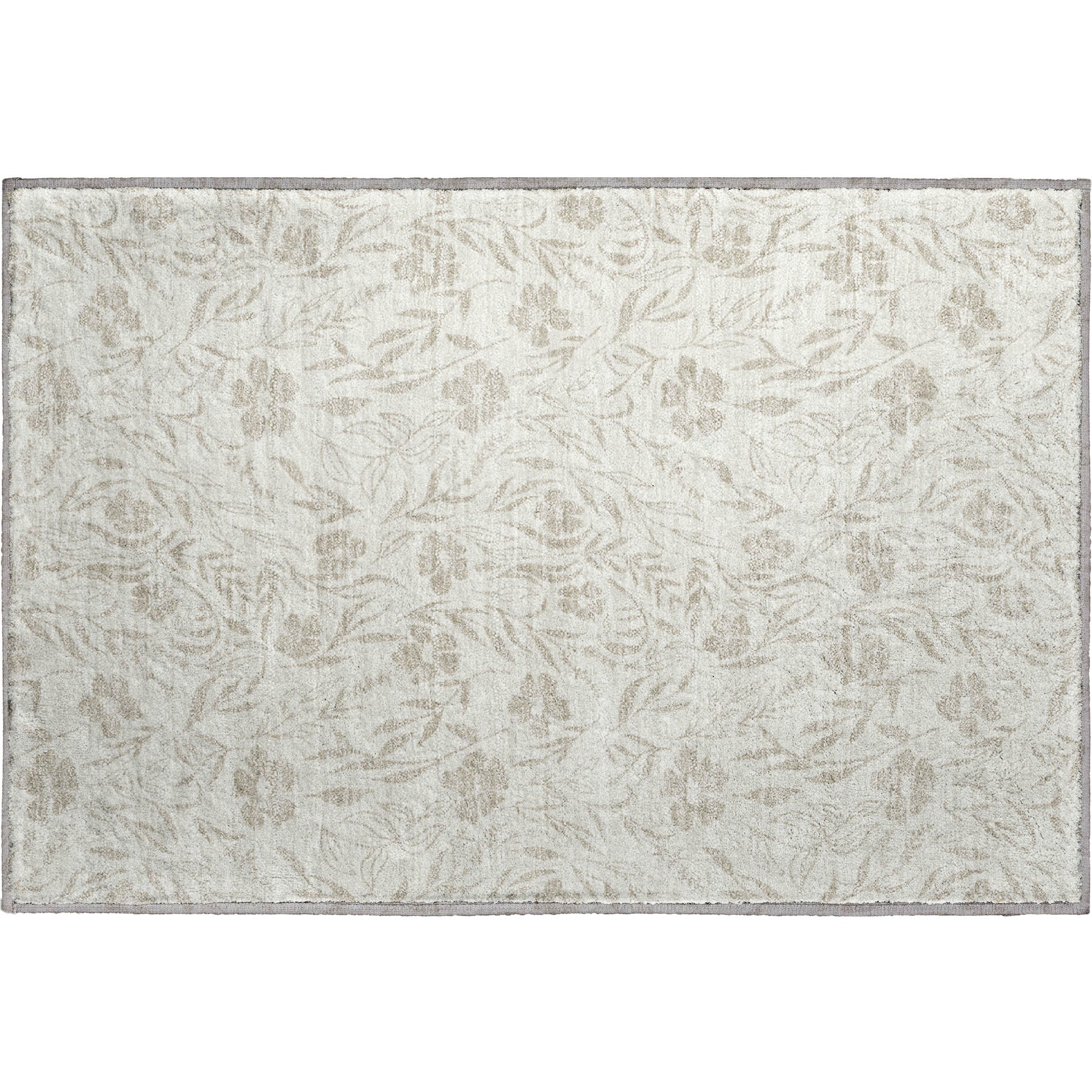 Luxury Washable Indoor/Outdoor Transitional SE4 Linen Ivory Rug 1'8" x 2'6" #shape_Rectangle