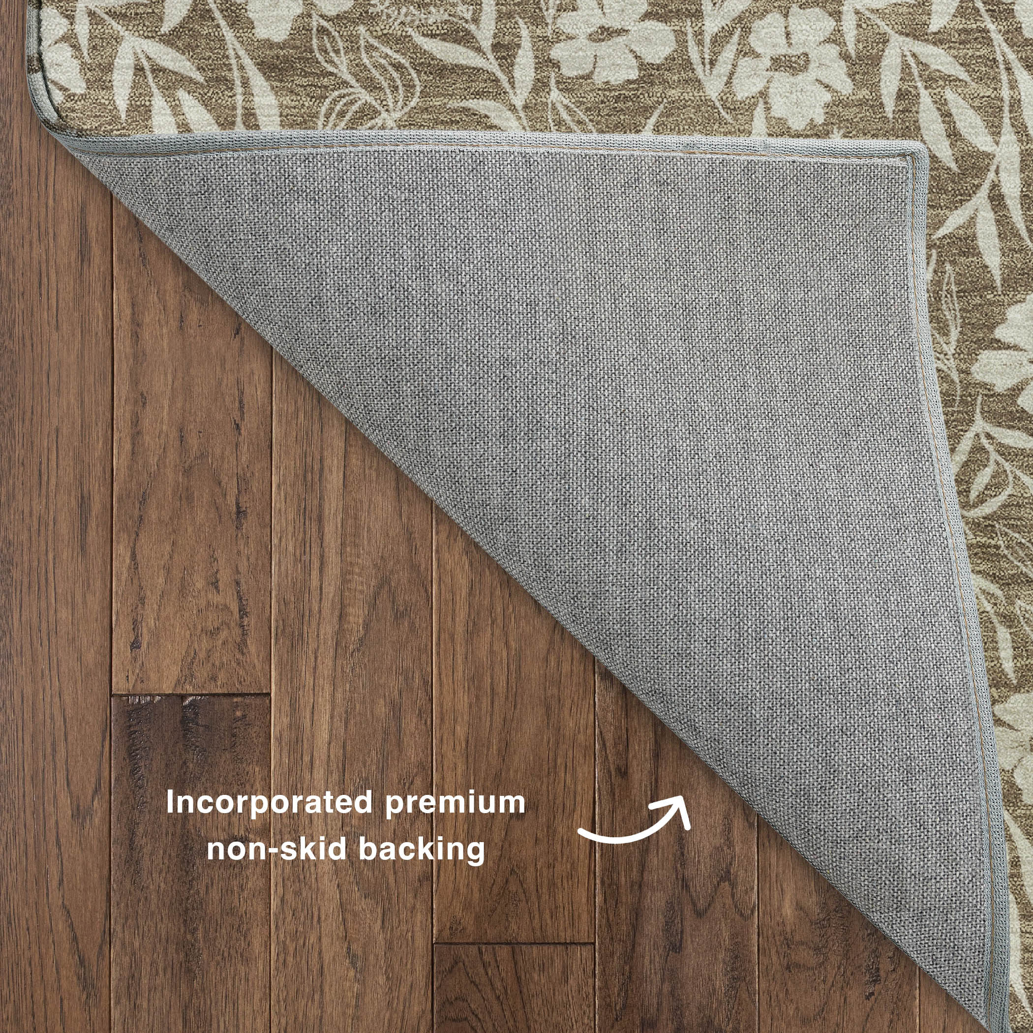 Luxury Washable Indoor/Outdoor Transitional SE4 Mocha Brown Rug 1'8" x 2'6" #shape_Rectangle