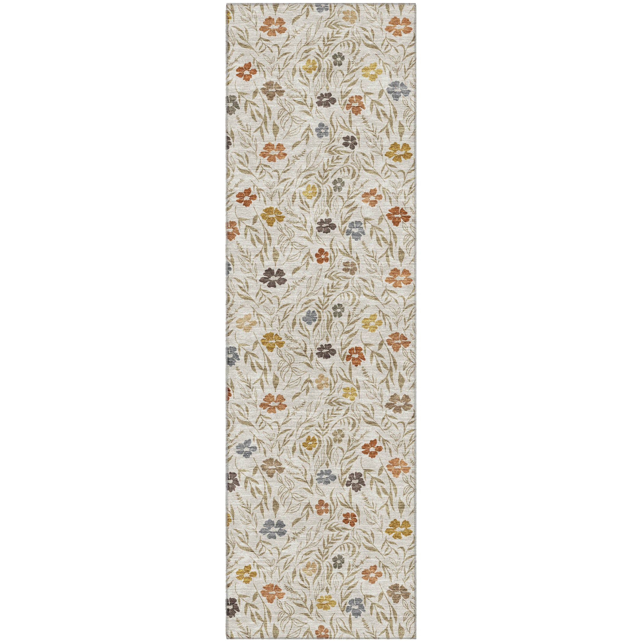 Luxury Washable Indoor/Outdoor Transitional SE4 Pearl Ivory Rug 2'3" x 7'6" #shape_Runner