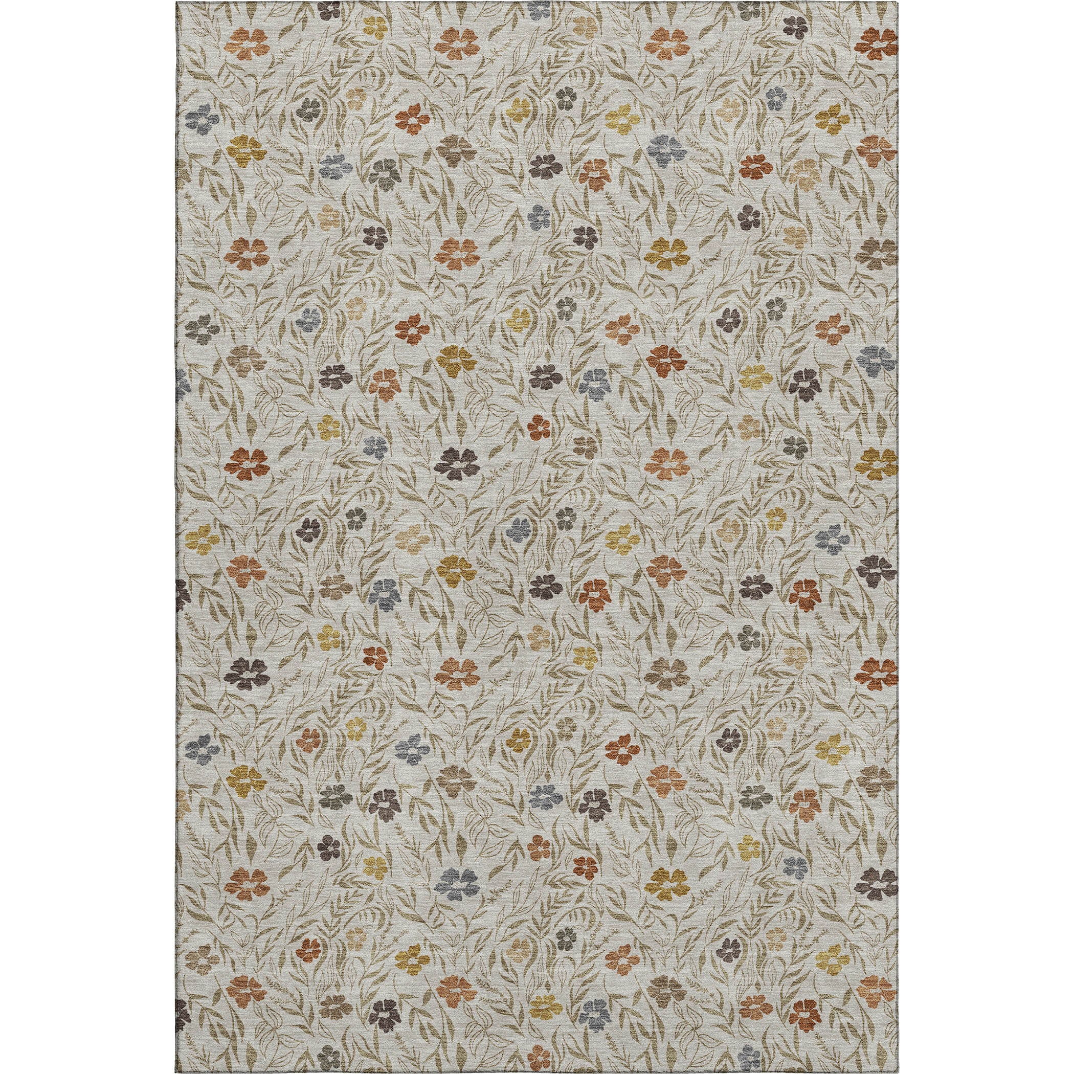 Luxury Washable Indoor/Outdoor Transitional SE4 Pearl Ivory Rug 2'6" x 3'10" #shape_Rectangle