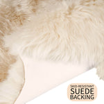 Natural Champagne Cream Sheepskin Rug Shearling Fur Pelt - Ethically Sourced - Oeko Tex Certified