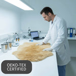 Natural Golden Brown Sheepskin Rug Shearling Fur Pelt - Ethically Sourced - Oeko Tex Certified