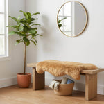 Natural Golden Brown Sheepskin Rug Shearling Fur Pelt - Ethically Sourced - Oeko Tex Certified