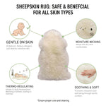 natural sheepskin rug white sheep rug #size_2' x 3'