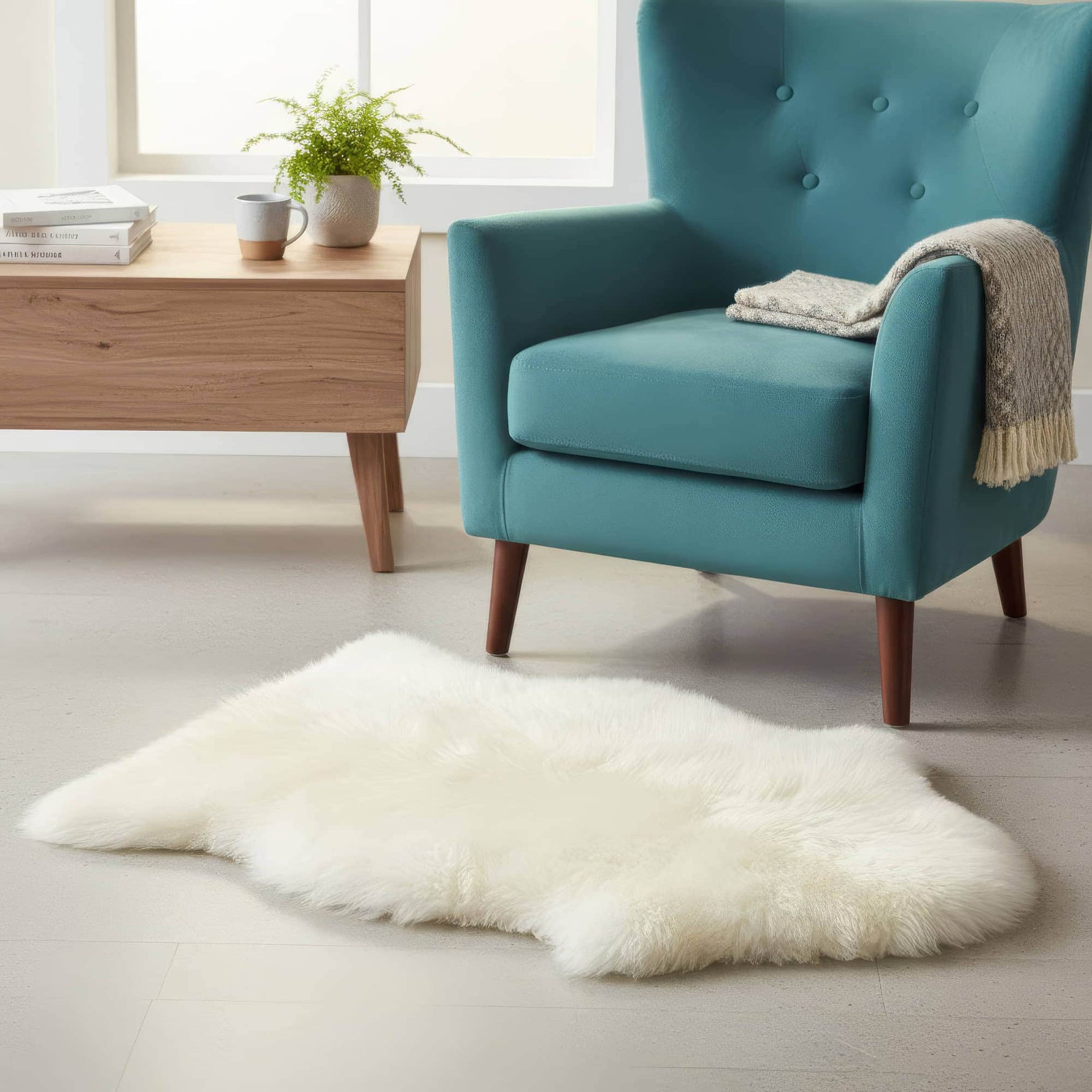 natural sheepskin rug white sheep rug #size_2' x 3'