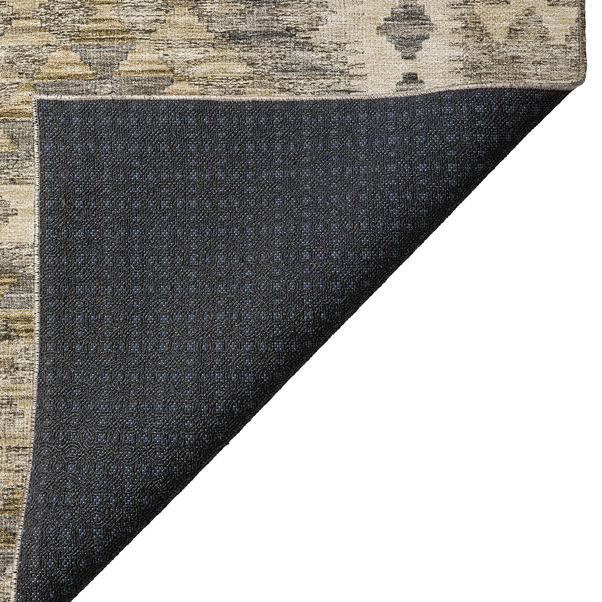 Luxury Washable Indoor/Outdoor transitional SL13 Beige Brown Rug 1'8" x 2'6" #shape_Rectangle