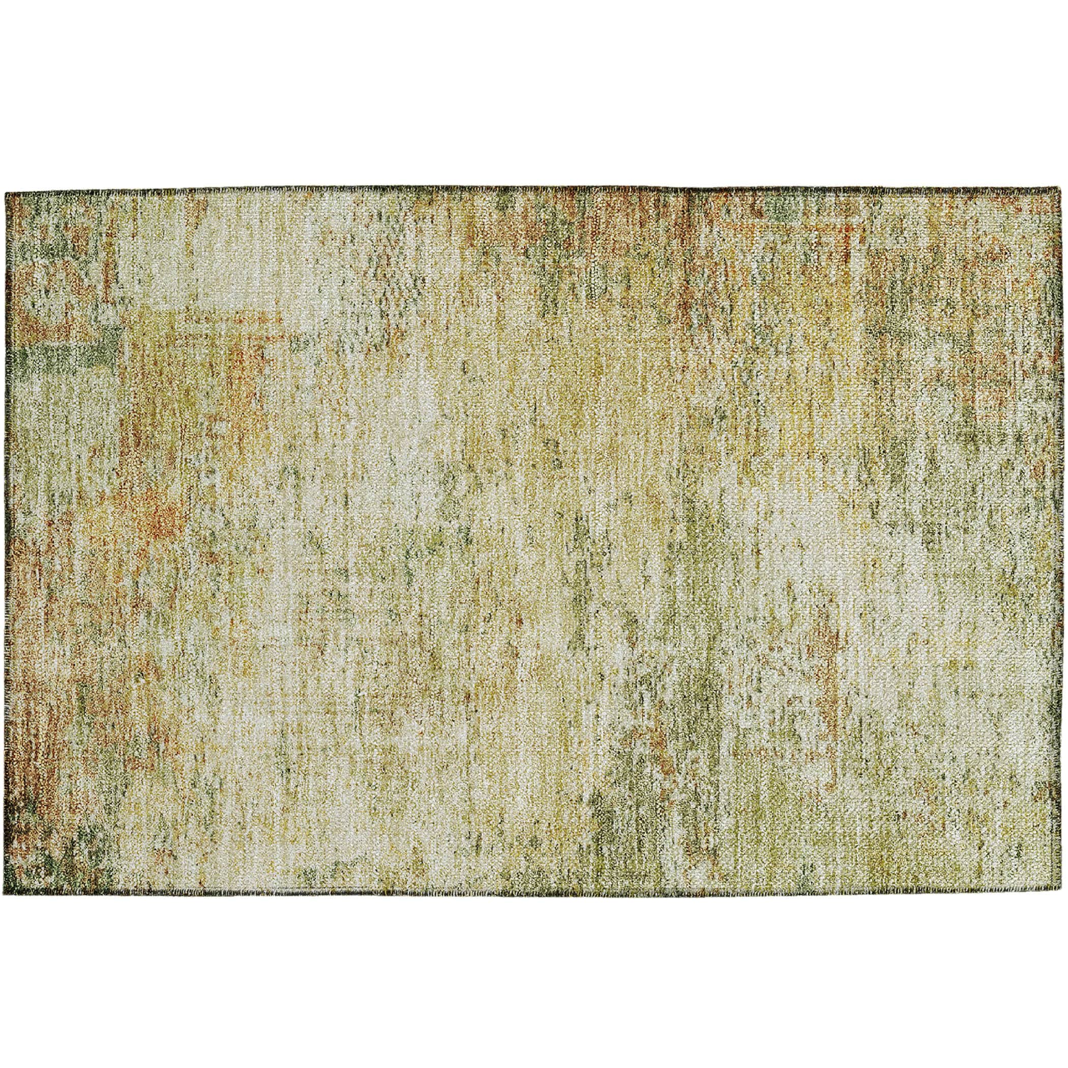 Luxury Washable Indoor/Outdoor transitional SL5 Fern Green Rug 1'8" x 2'6" #shape_Rectangle