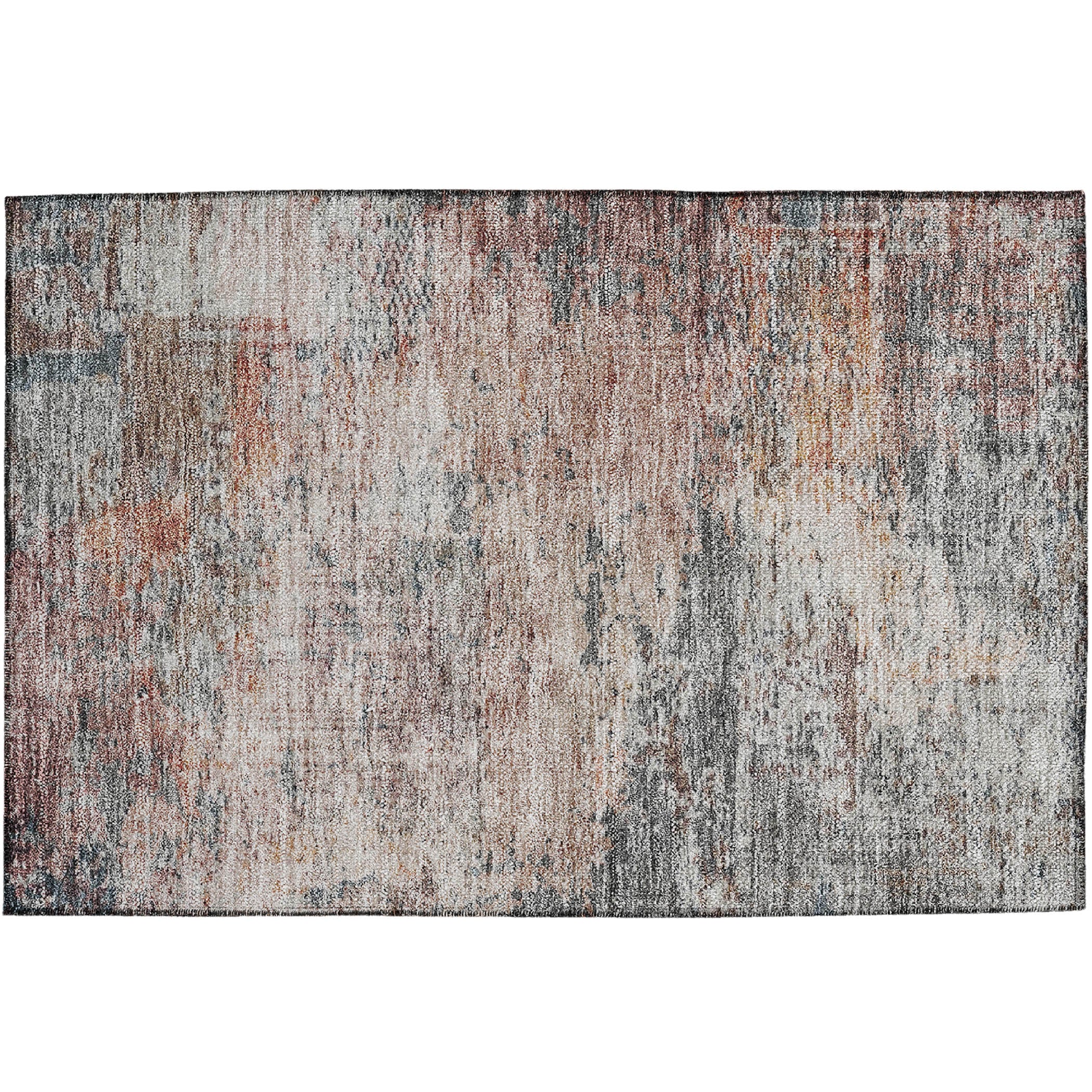 Luxury Washable Indoor/Outdoor transitional SL5 Gray Rug 1'8" x 2'6" #shape_Rectangle
