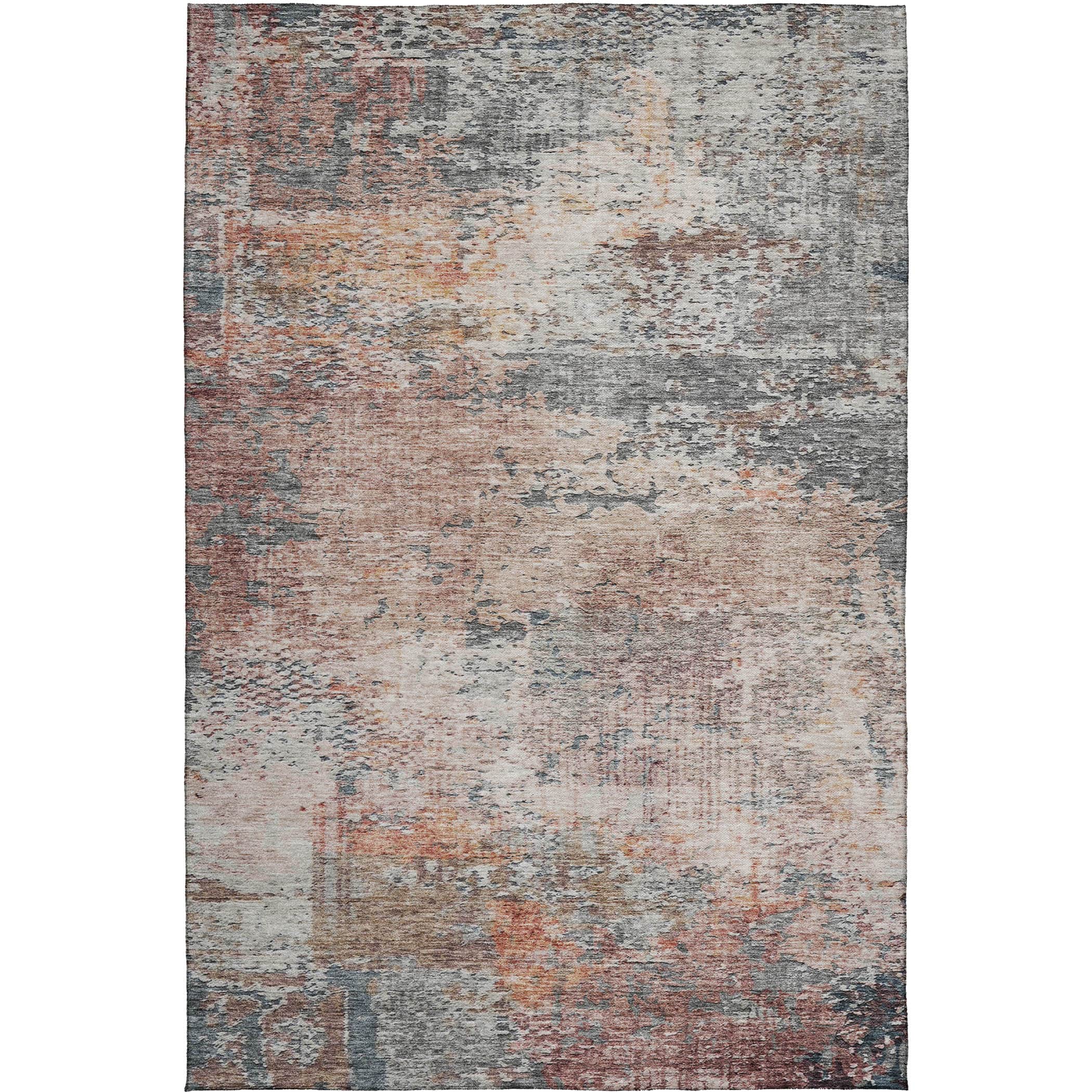 Luxury Washable Indoor/Outdoor transitional SL5 Gray Rug 2'6" x 3'10" #shape_Rectangle