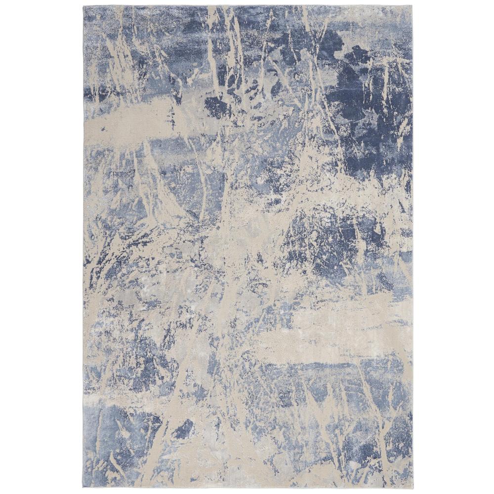 Sleek Textures SLE02 Blue/Cream Rugs #color_blue/cream