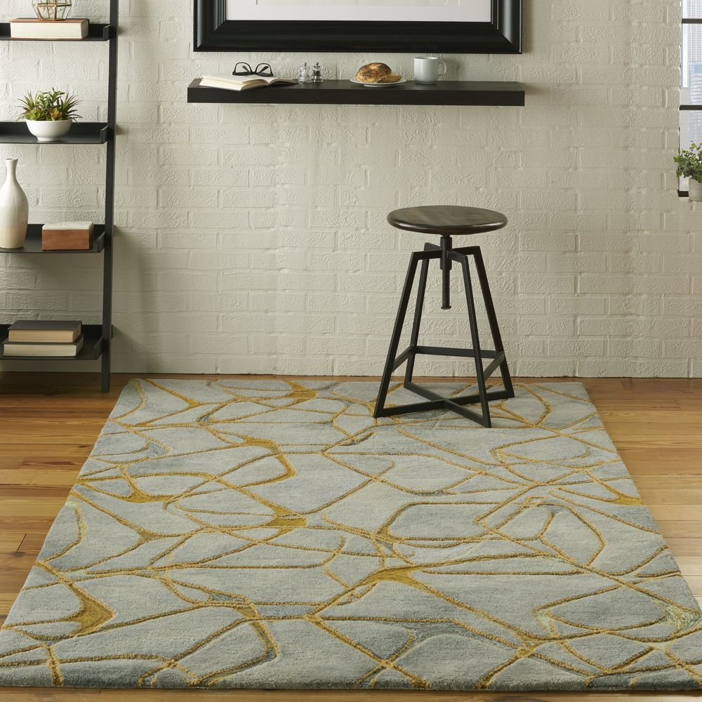 Symmetry SMM05 Grey/Yellow Rugs #color_grey/yellow