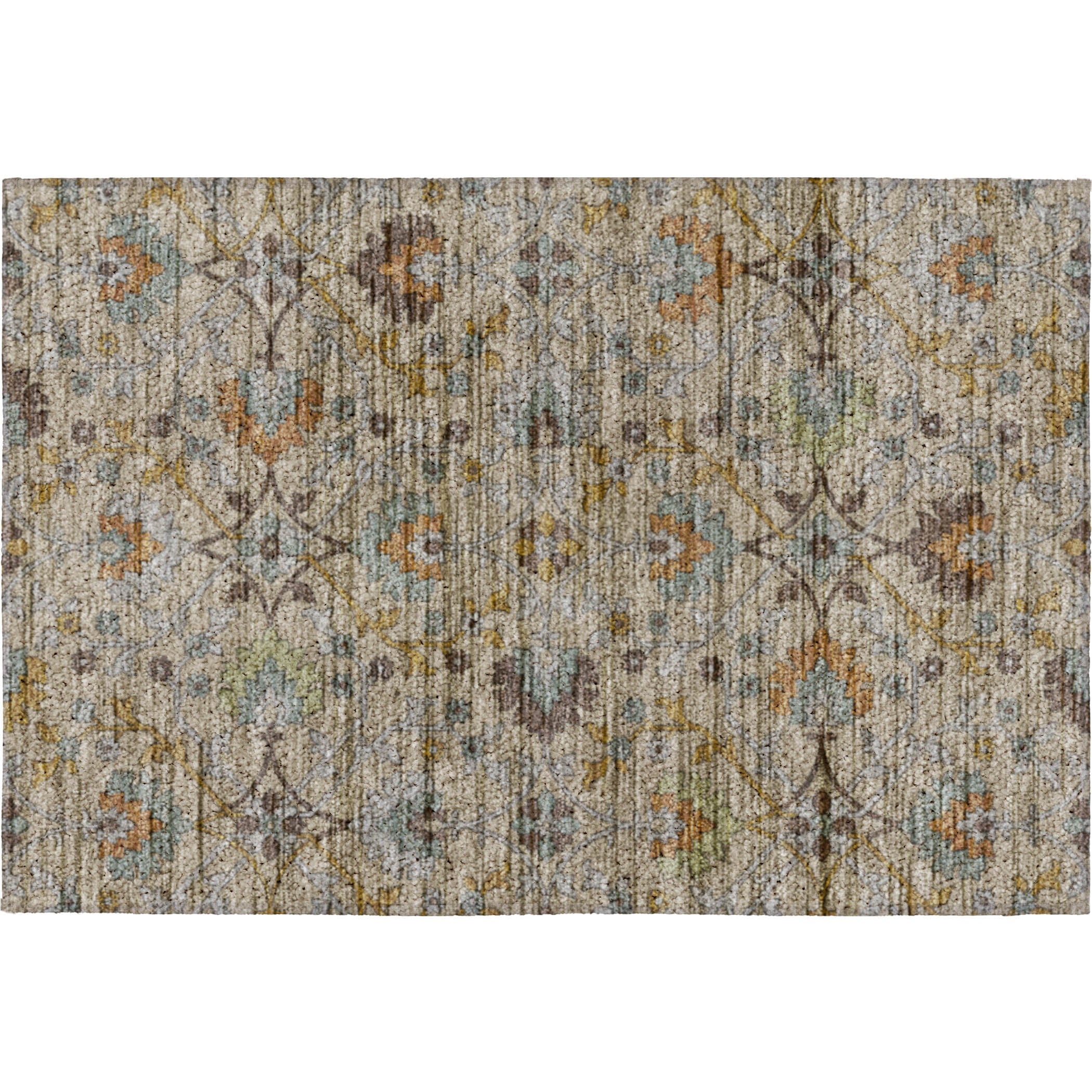 Indoor/Outdoor Transitional SR1 Flax Ivory Rug 1'8" x 2'6" #shape_Rectangle