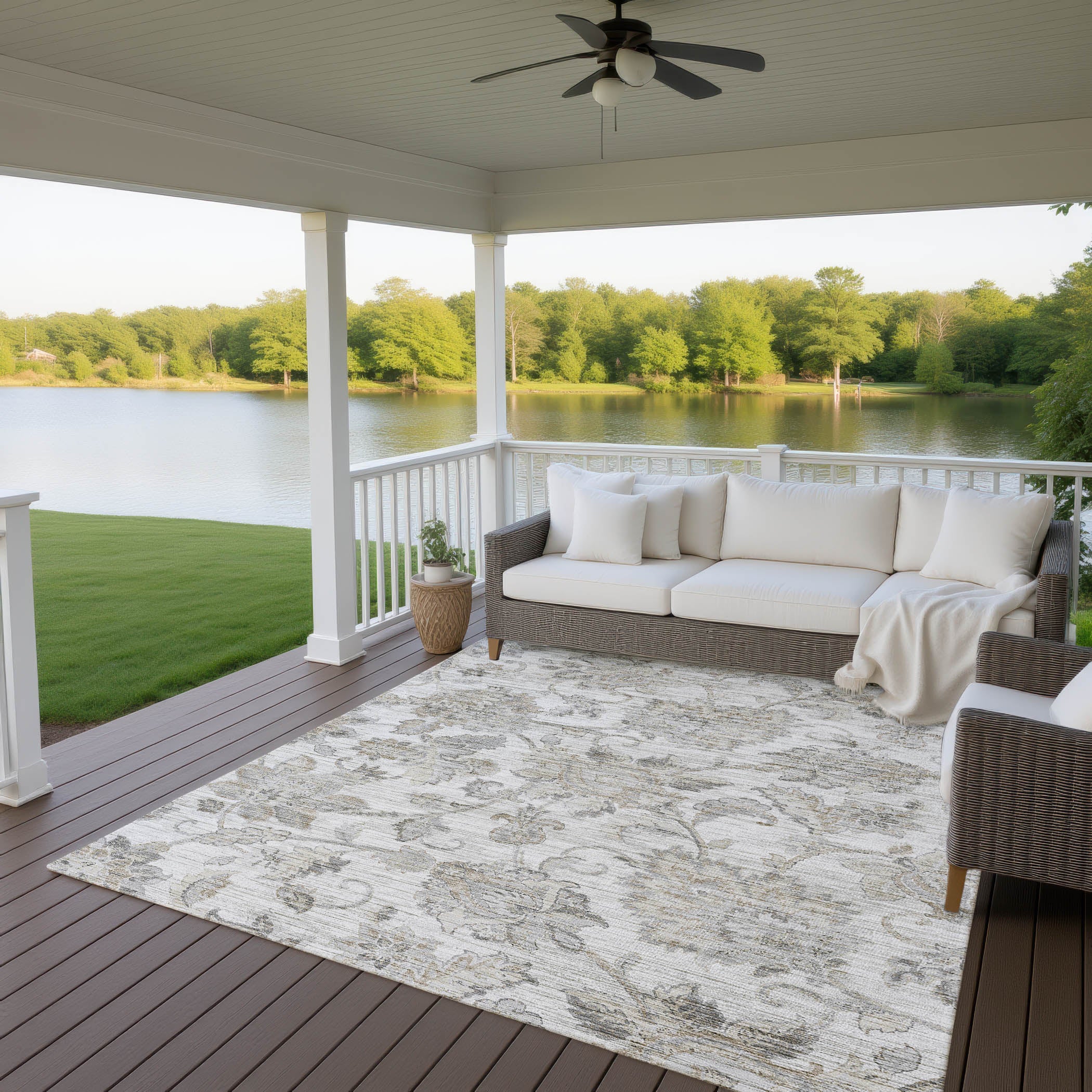 Indoor/Outdoor Transitional SR2 Linen Ivory Rug 2'6" x 3'10" #shape_Rectangle