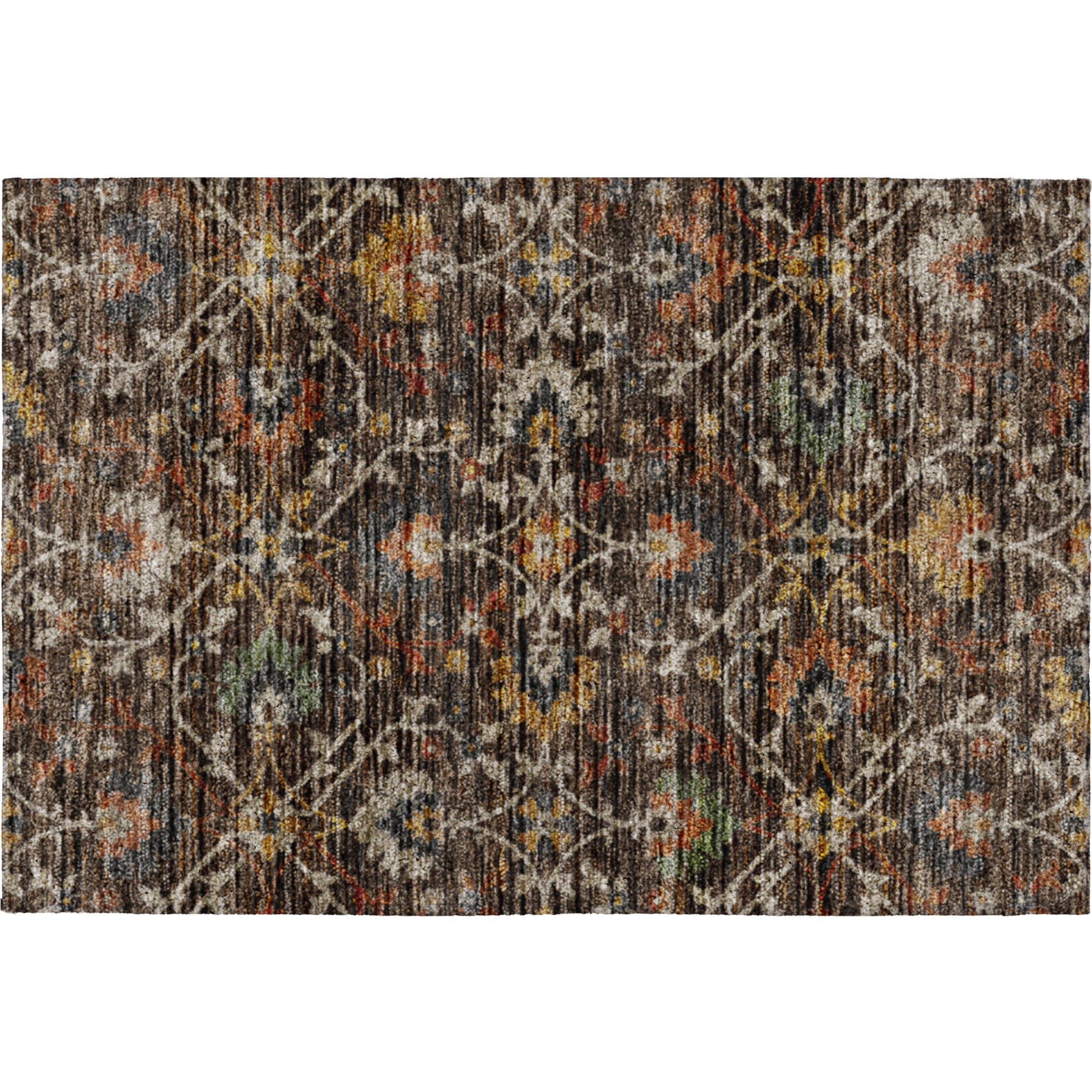 Indoor/Outdoor Transitional SR4 Chocolate Brown Rug 1'8" x 2'6" #shape_Rectangle