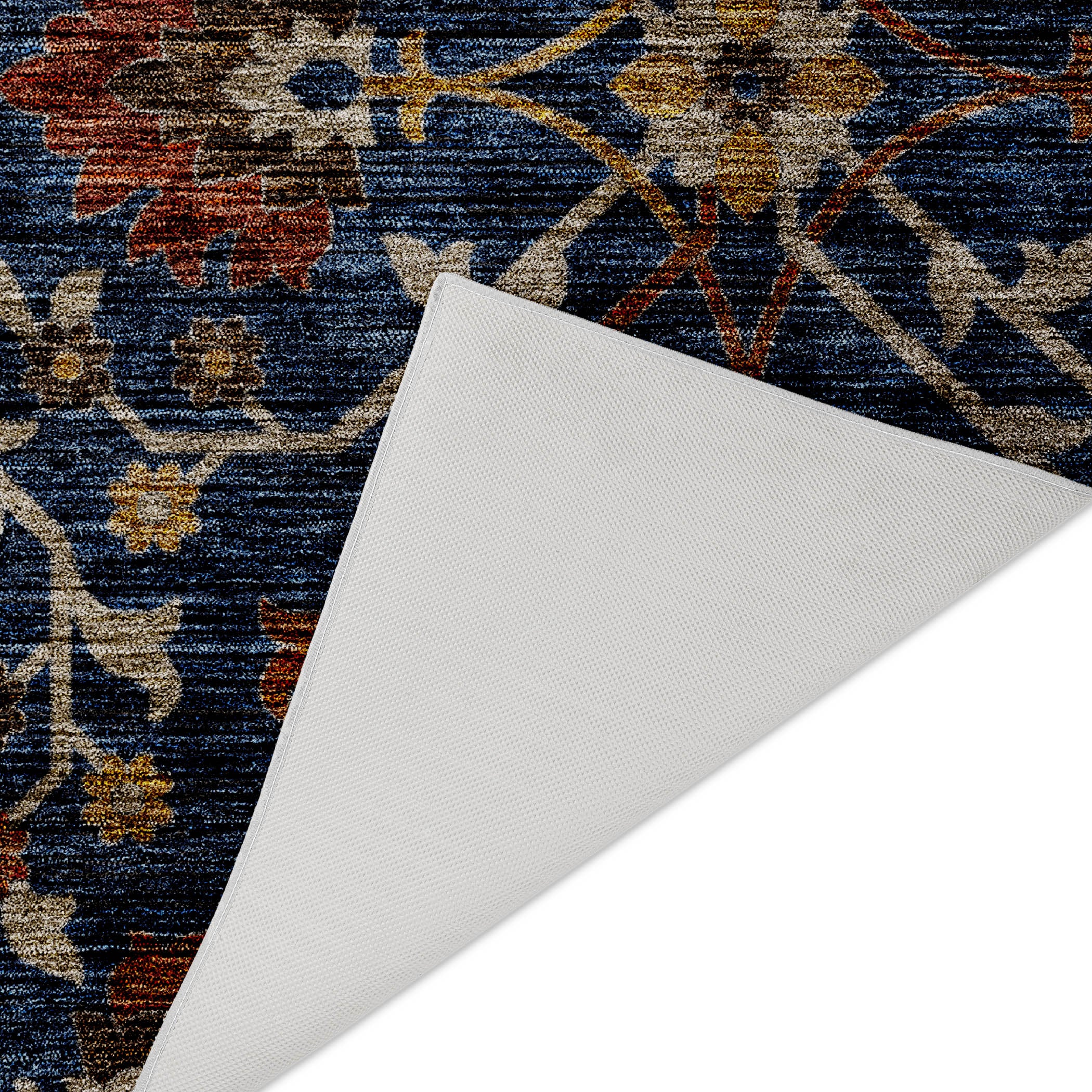 Indoor/Outdoor Transitional SR4 Navy Blue Rug 1'8" x 2'6" #shape_Rectangle