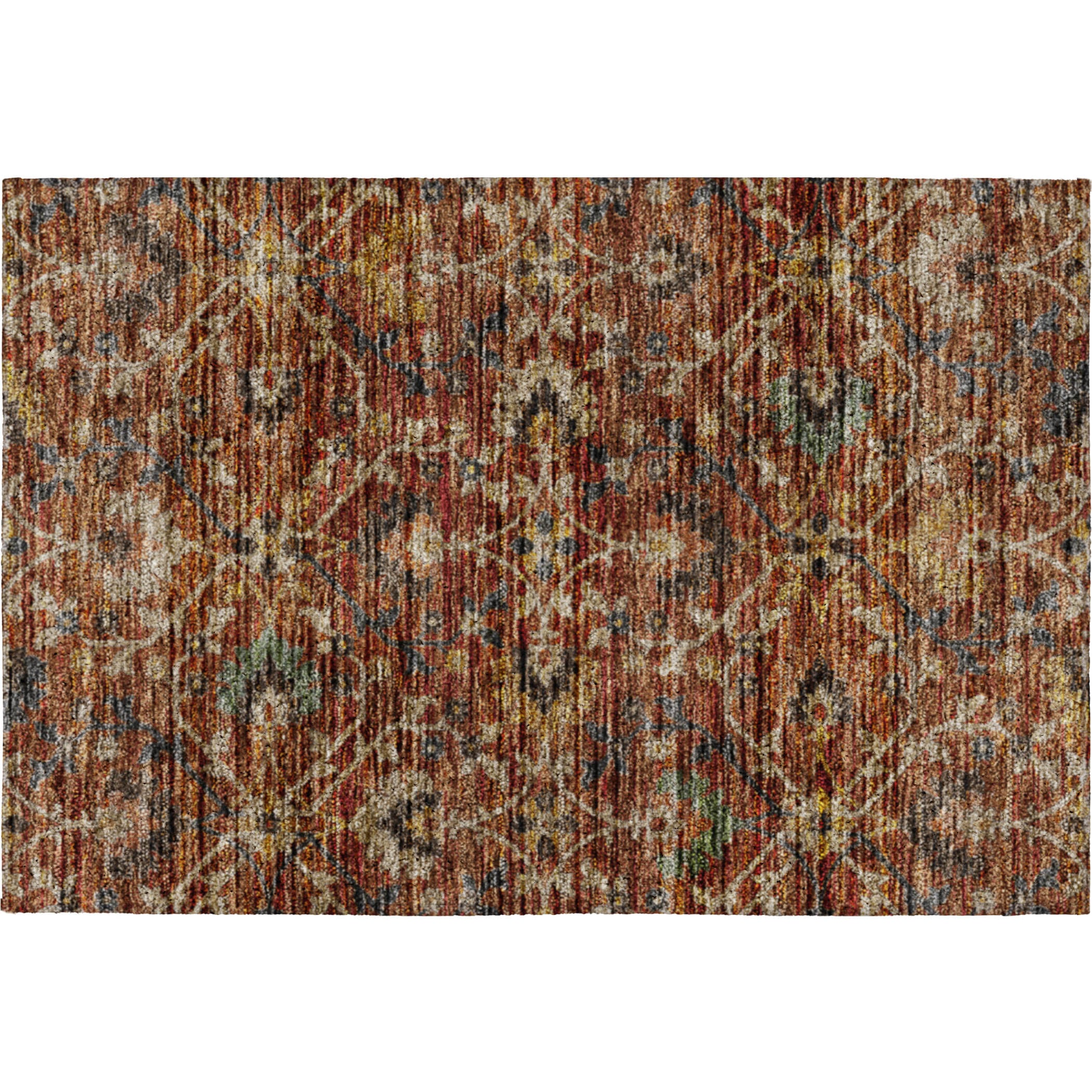 Indoor/Outdoor Transitional SR4 Paprika Orange Rug 1'8" x 2'6" #shape_Rectangle