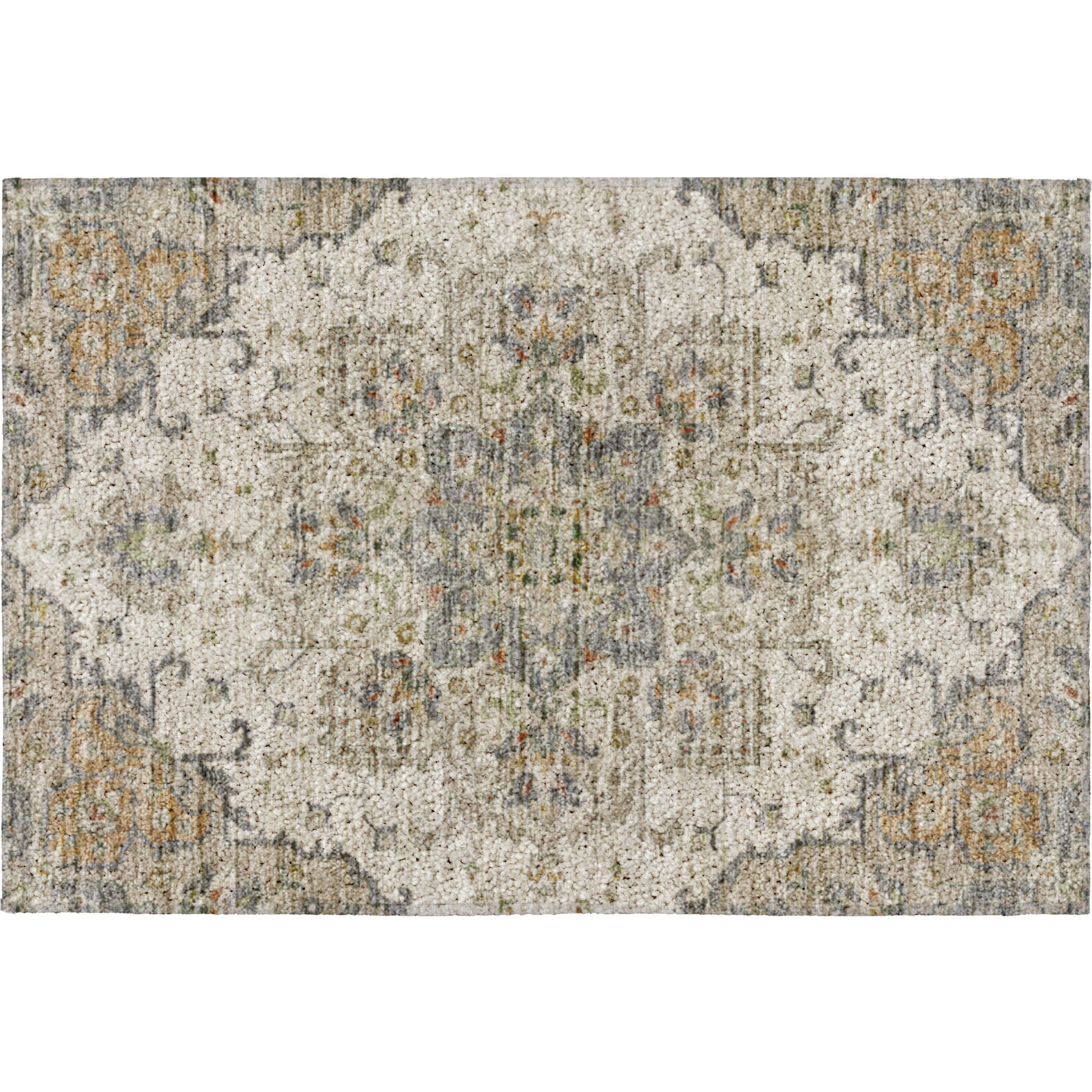 Indoor/Outdoor Traditional SR6 Ivory Rug 1'8" x 2'6" #shape_Rectangle