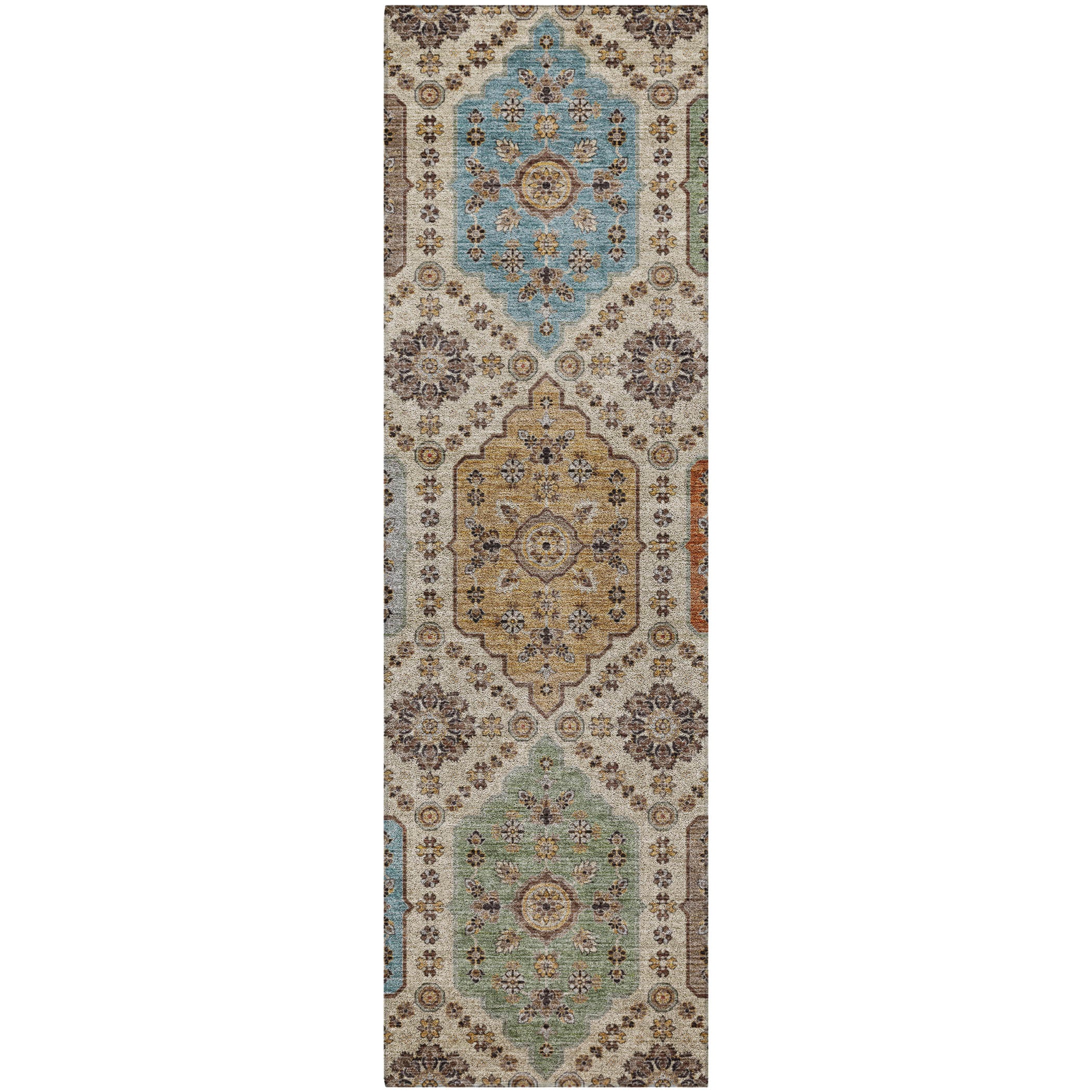Indoor/Outdoor Transitional SR7 Linen Ivory Rug 2'3" x 7'6" #shape_Runner