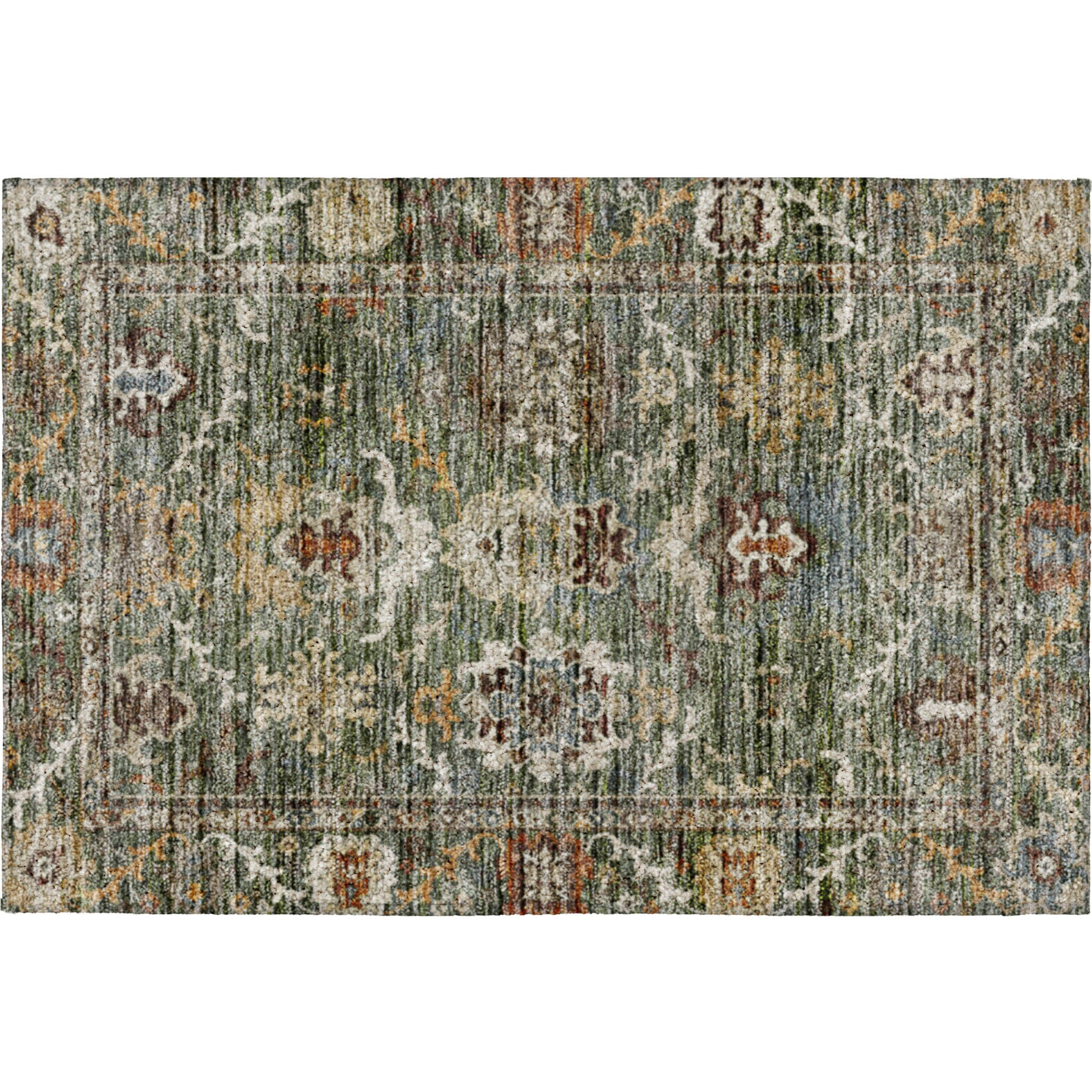 Indoor/Outdoor Traditional SR8 Basil Green Rug 1'8" x 2'6" #shape_Rectangle