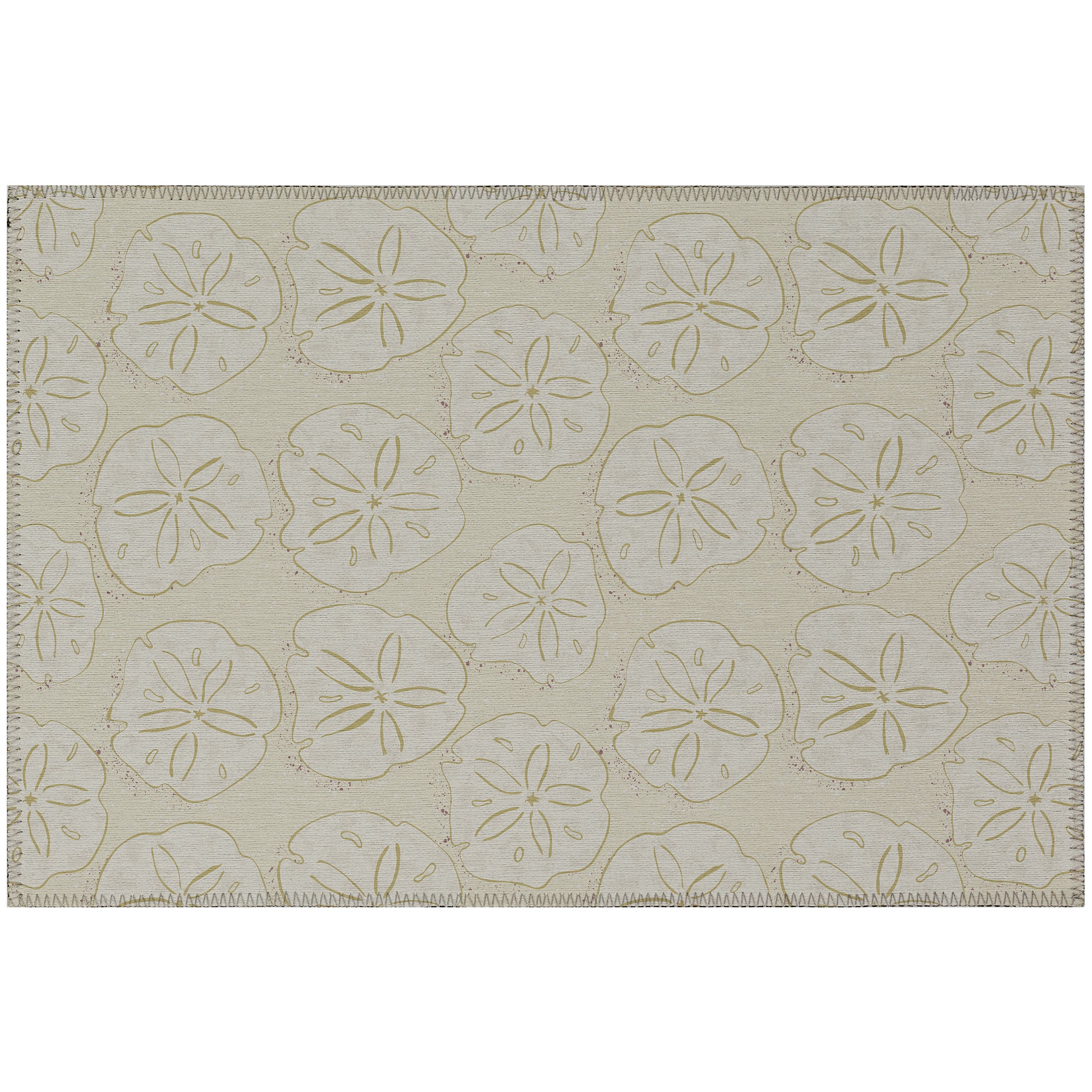 Luxury Machine Washable Indoor/Outdoor Coastal SZ10 Ivory Rug 1'8" x 2'6" #shape_Rectangle