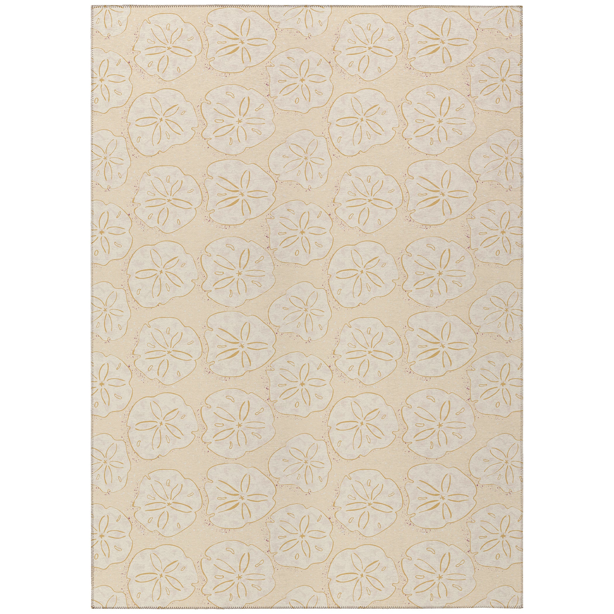 Luxury Machine Washable Indoor/Outdoor Coastal SZ10 Ivory Rug 2'6" x 3'10" #shape_Rectangle