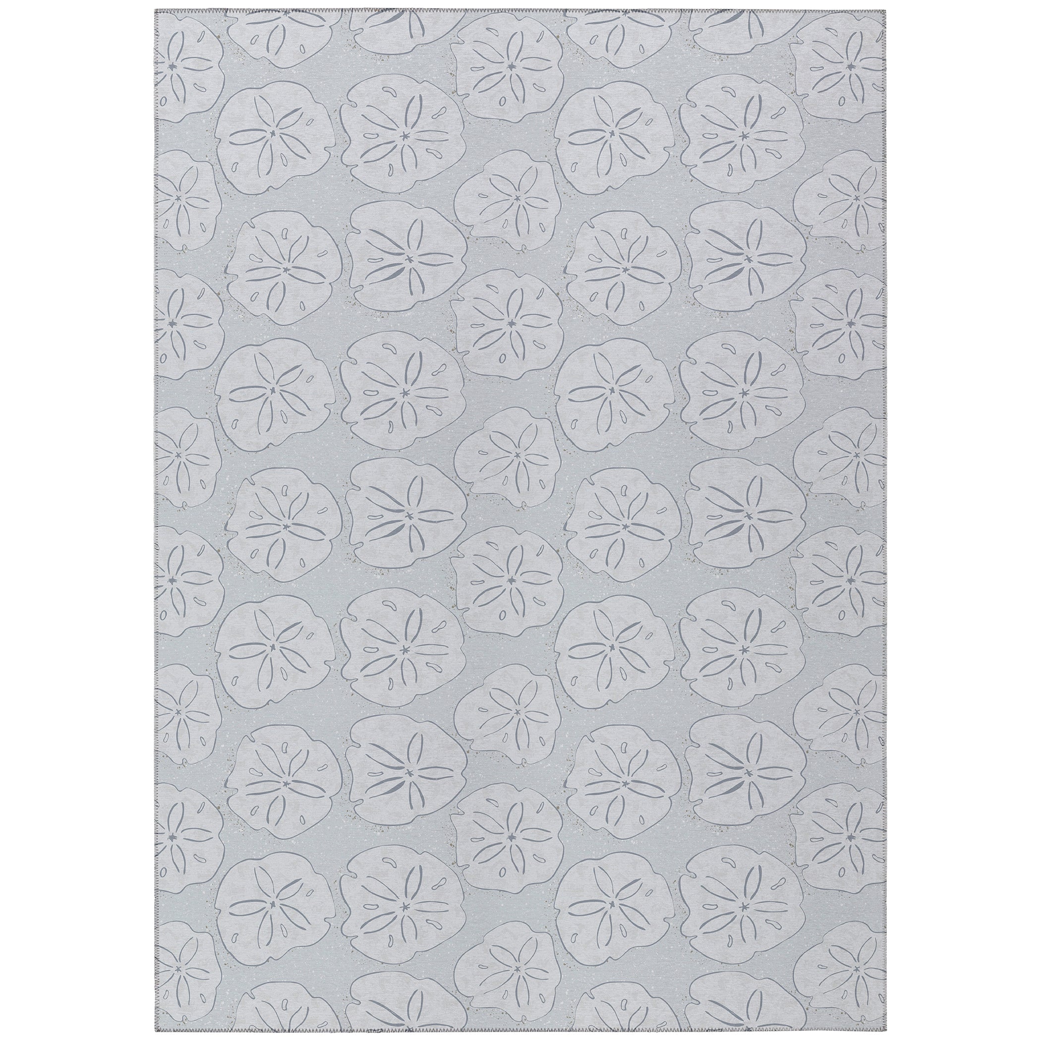 Luxury Machine Washable Indoor/Outdoor Coastal SZ10 Silver Gray Rug 2'6" x 3'10" #shape_Rectangle
