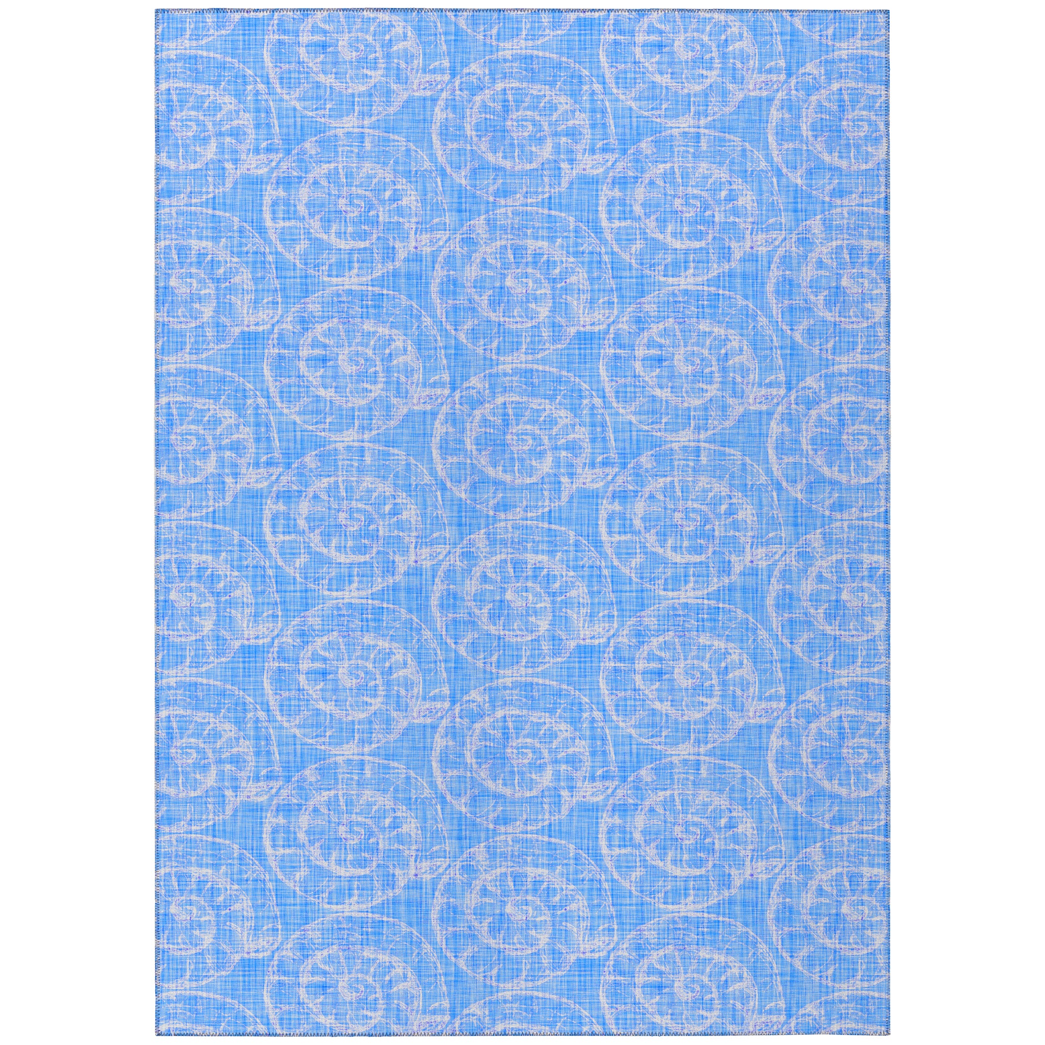 Luxury Machine Washable Indoor/Outdoor Coastal SZ11 Cobalt Blue Rug 2'6" x 3'10" #shape_Rectangle