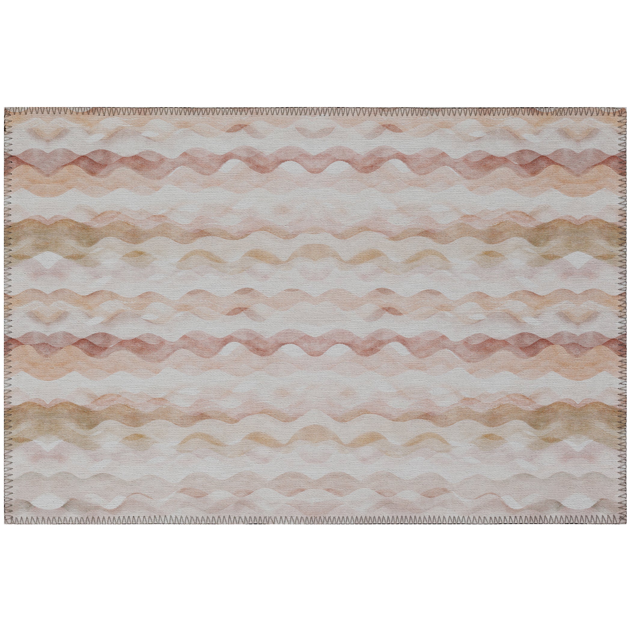 Luxury Machine Washable Indoor/Outdoor Coastal SZ16 Canyon Orange Rug 1'8" x 2'6" #shape_Rectangle