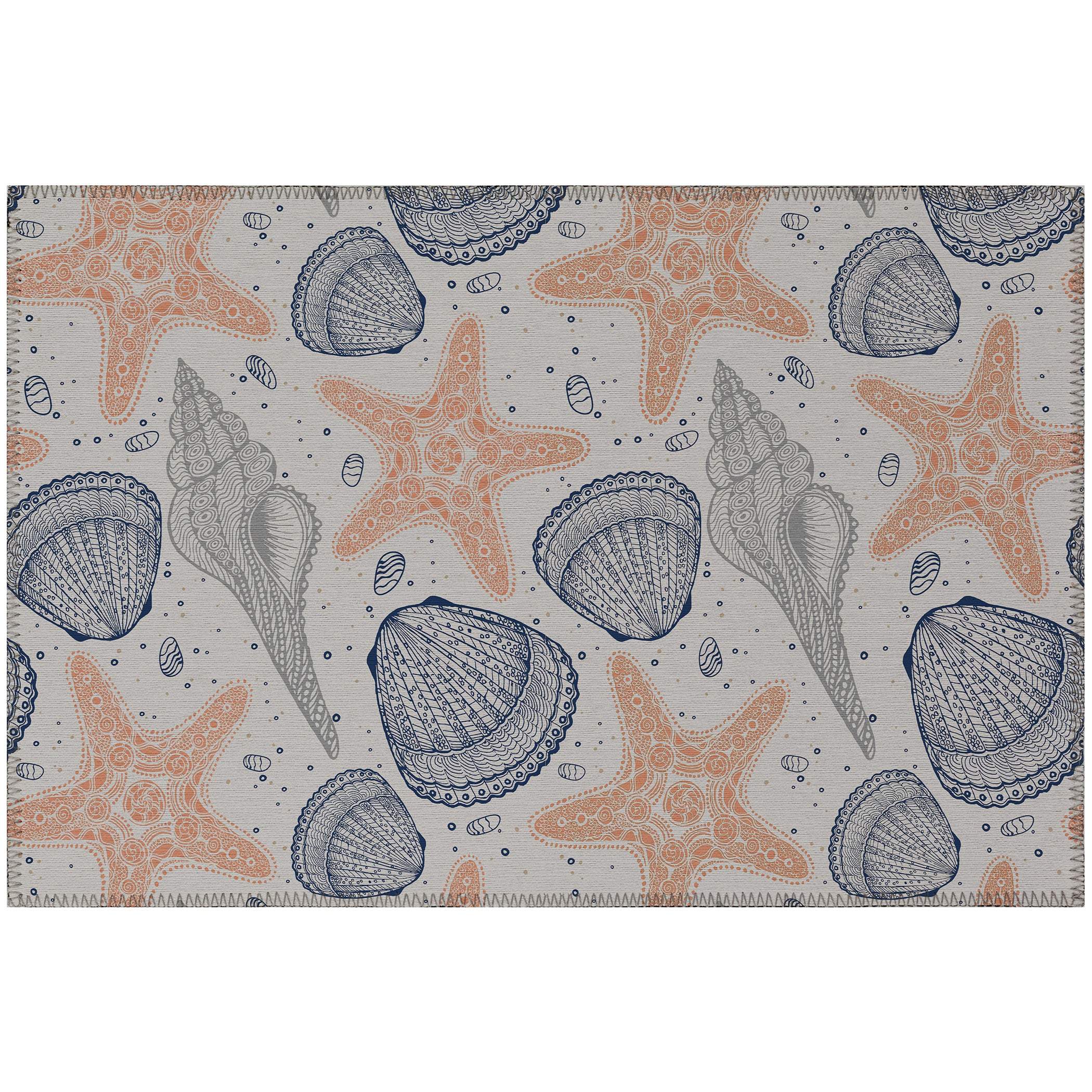 Luxury Machine Washable Indoor/Outdoor Coastal SZ4 Flax Brown Rug 1'8" x 2'6" #shape_Rectangle