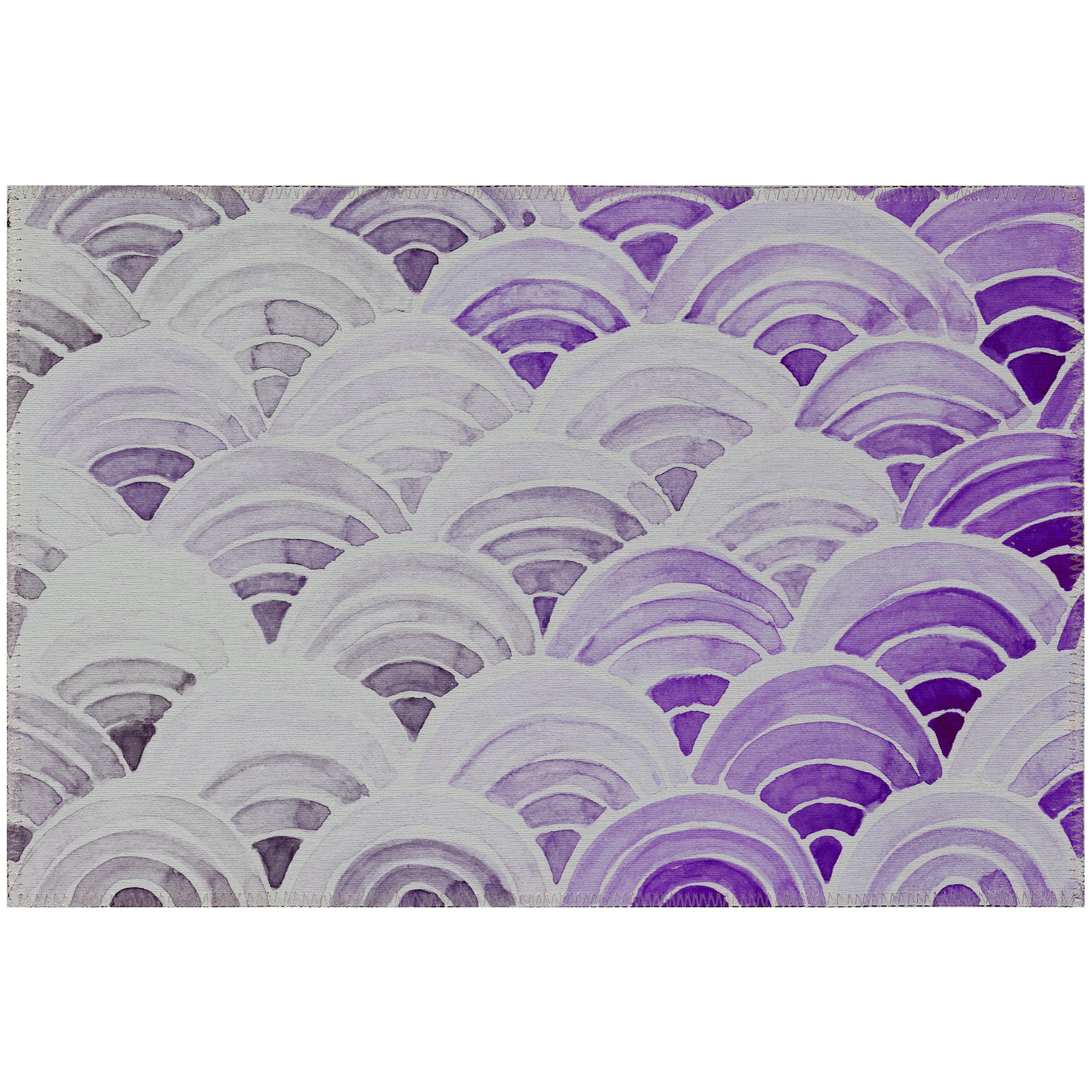 Luxury Machine Washable Indoor/Outdoor Coastal SZ5 Violet Purple Rug 1'8" x 2'6" #shape_Rectangle