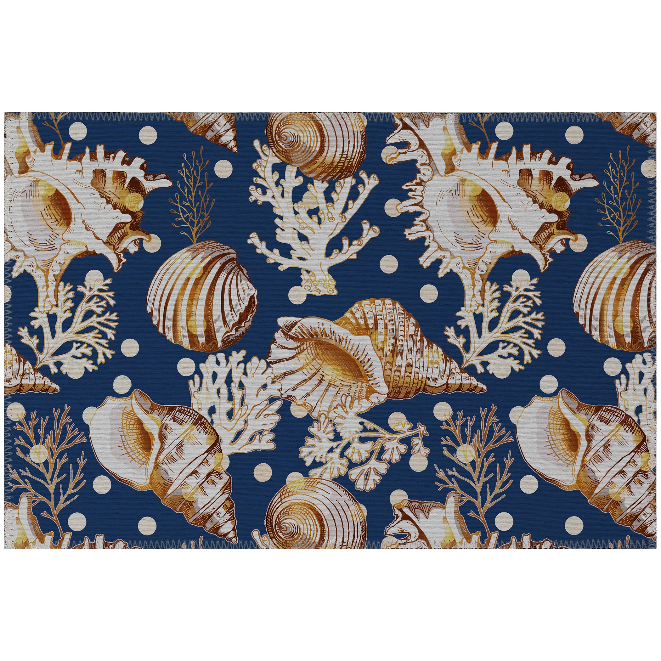 Luxury Machine Washable Indoor/Outdoor Coastal SZ6 Navy Blue Rug 1'8" x 2'6" #shape_Rectangle