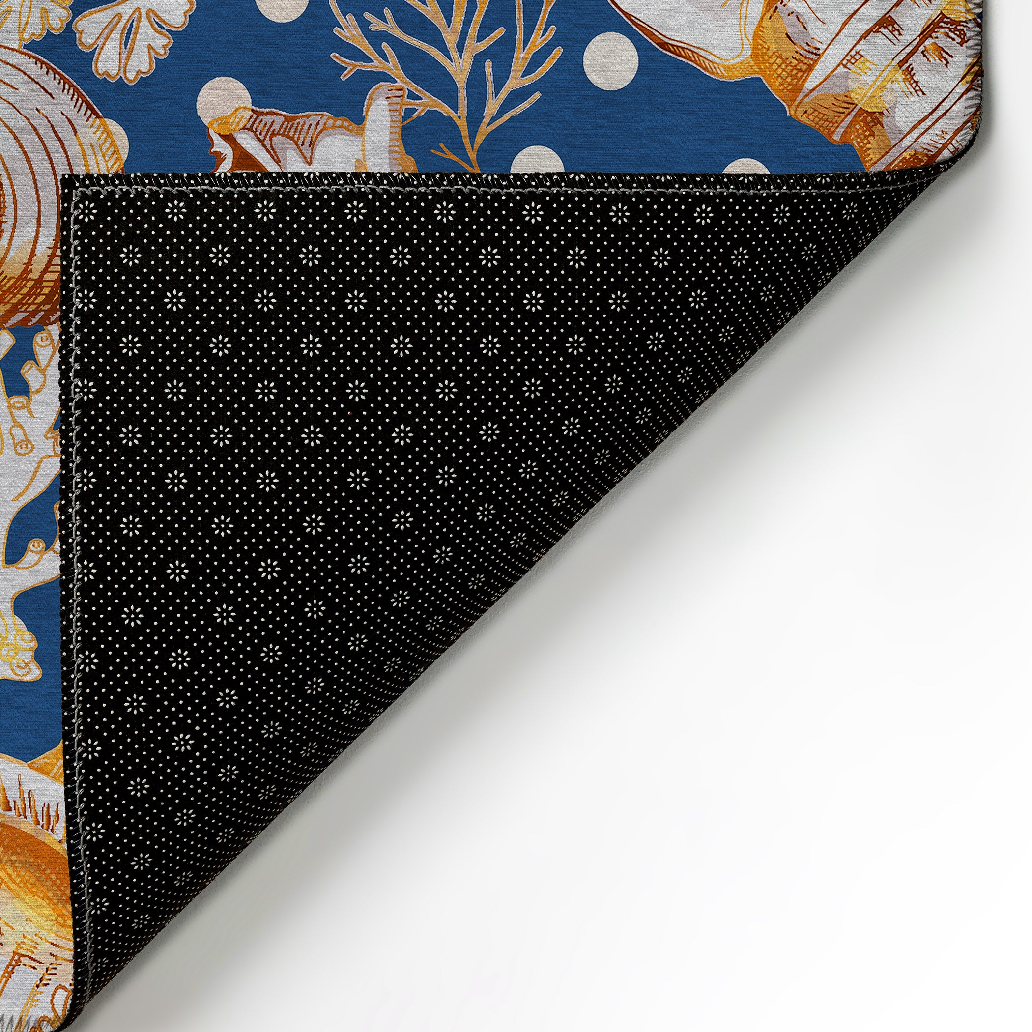 Luxury Machine Washable Indoor/Outdoor Coastal SZ6 Navy Blue Rug 1'8" x 2'6" #shape_Rectangle