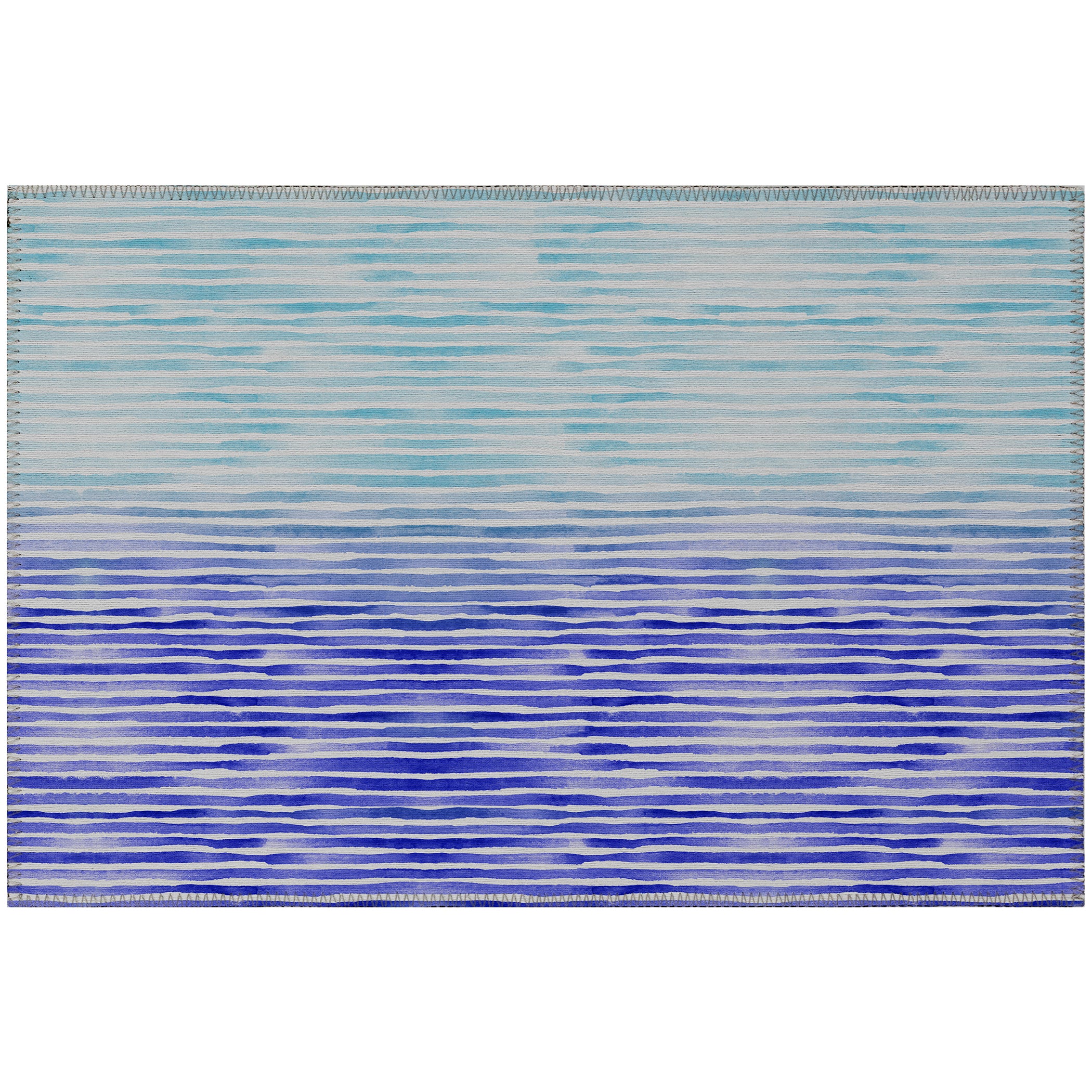 Luxury Machine Washable Indoor/Outdoor Coastal SZ8 Navy Blue Rug 1'8" x 2'6" #shape_Rectangle