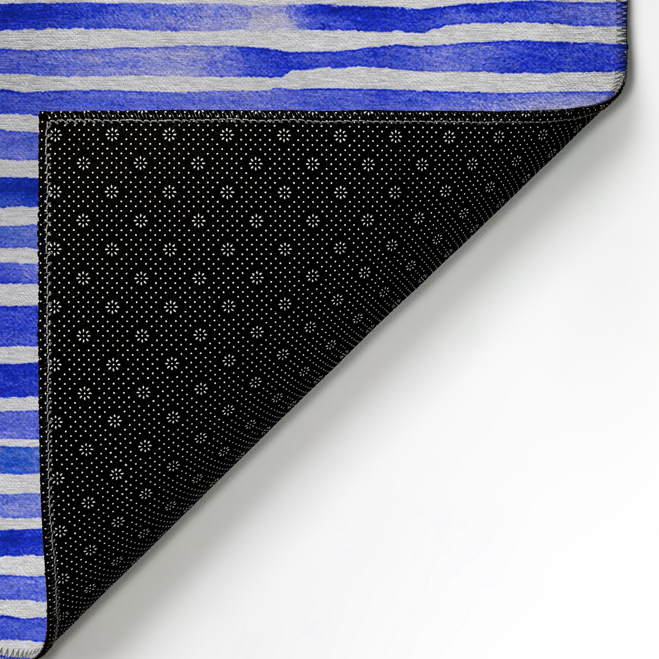 Luxury Machine Washable Indoor/Outdoor Coastal SZ8 Navy Blue Rug 1'8" x 2'6" #shape_Rectangle