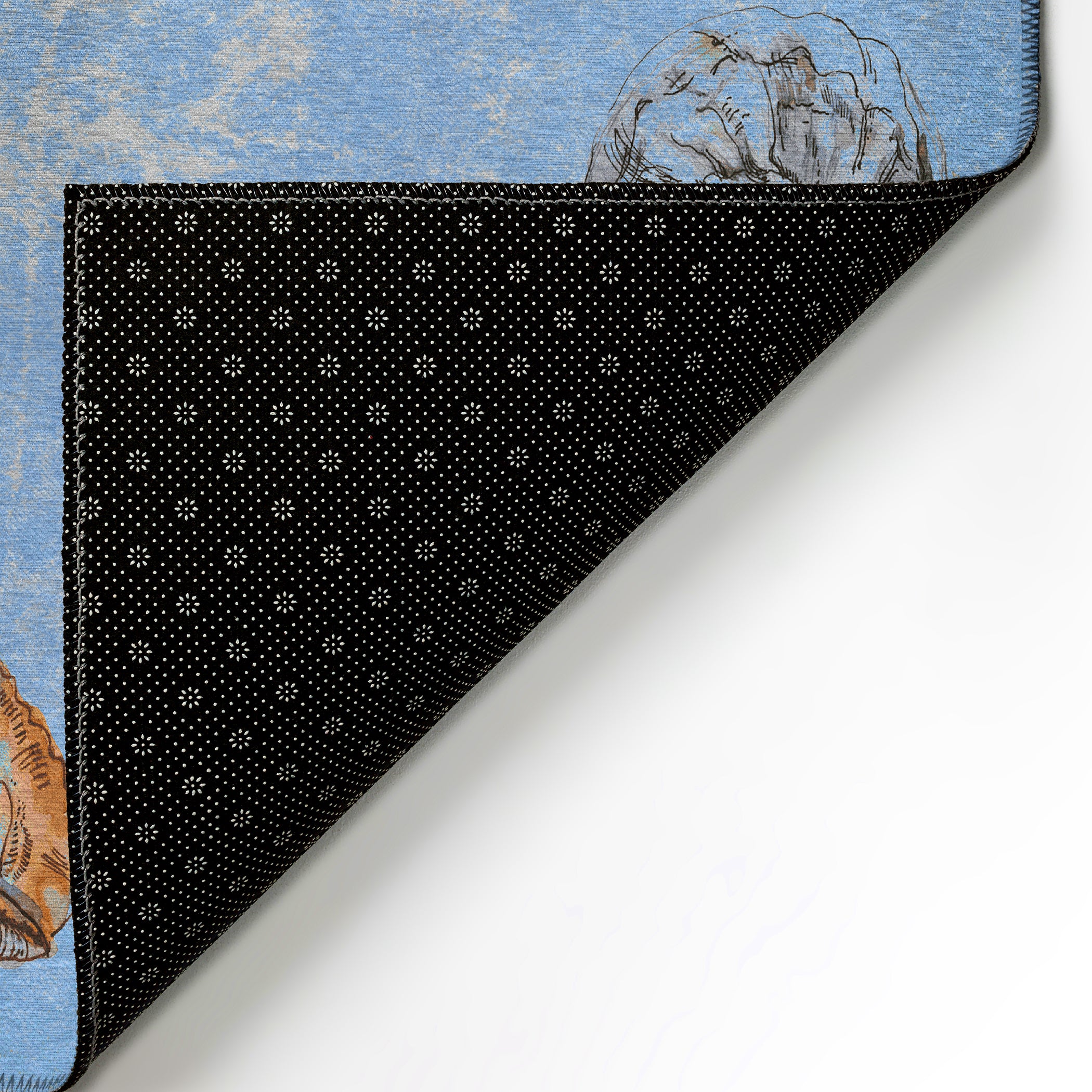 Luxury Machine Washable Indoor/Outdoor Coastal SZ9 Denim Blue Rug 1'8" x 2'6" #shape_Rectangle