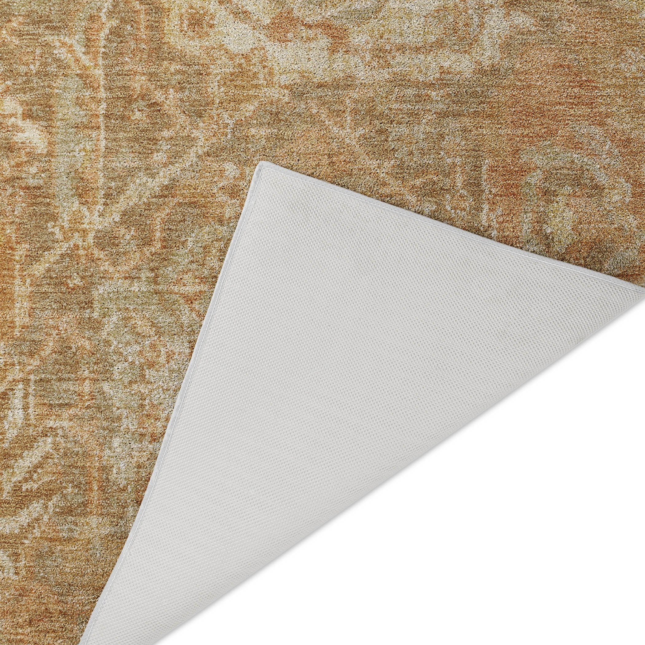 Luxury Washable Indoor/Outdoor Traditional TB10 Khaki Brown Rug 1'8" x 2'6" #shape_Rectangle