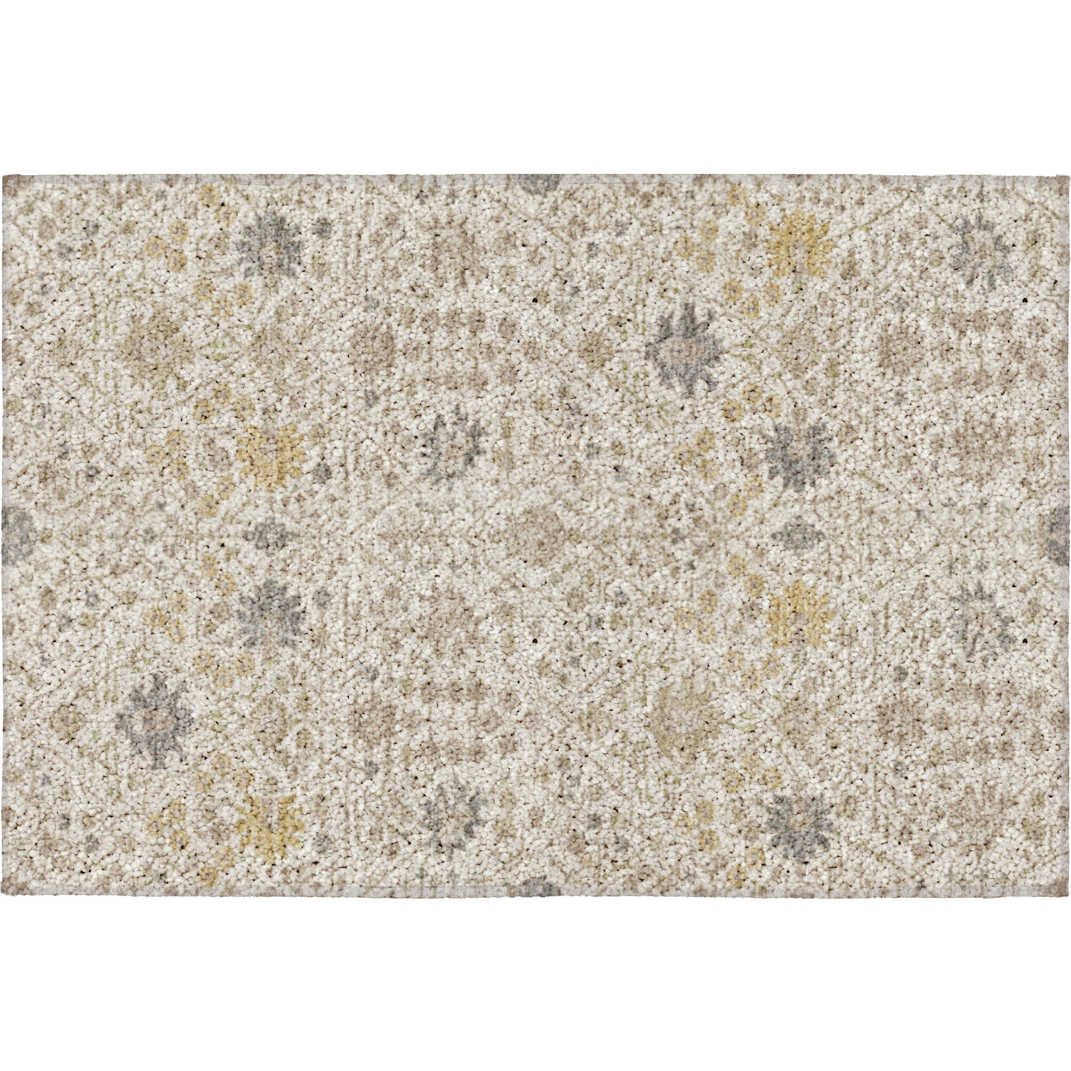 Luxury Washable Indoor/Outdoor Traditional TB12 Ivory Rug 1'8" x 2'6" #shape_Rectangle